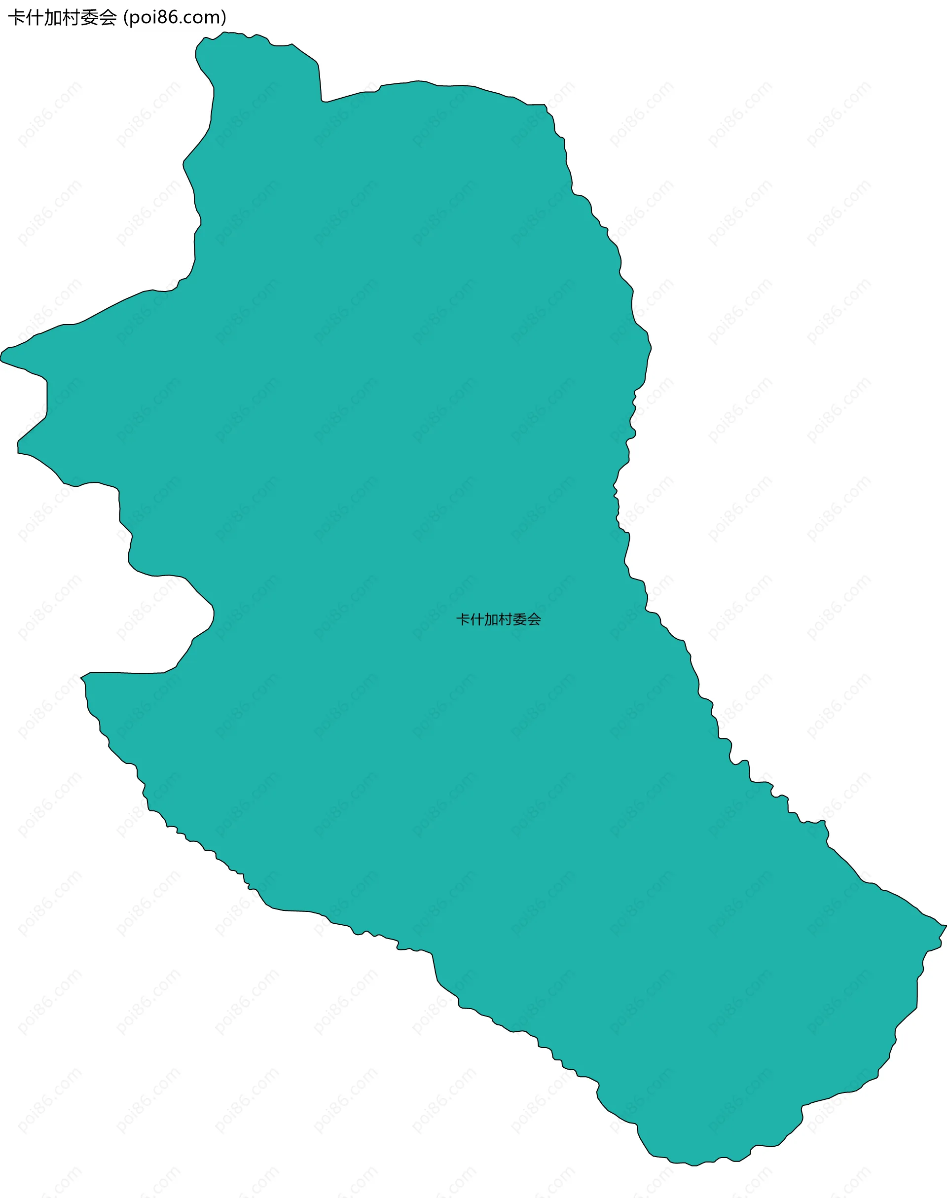 卡什加村委会边界地图