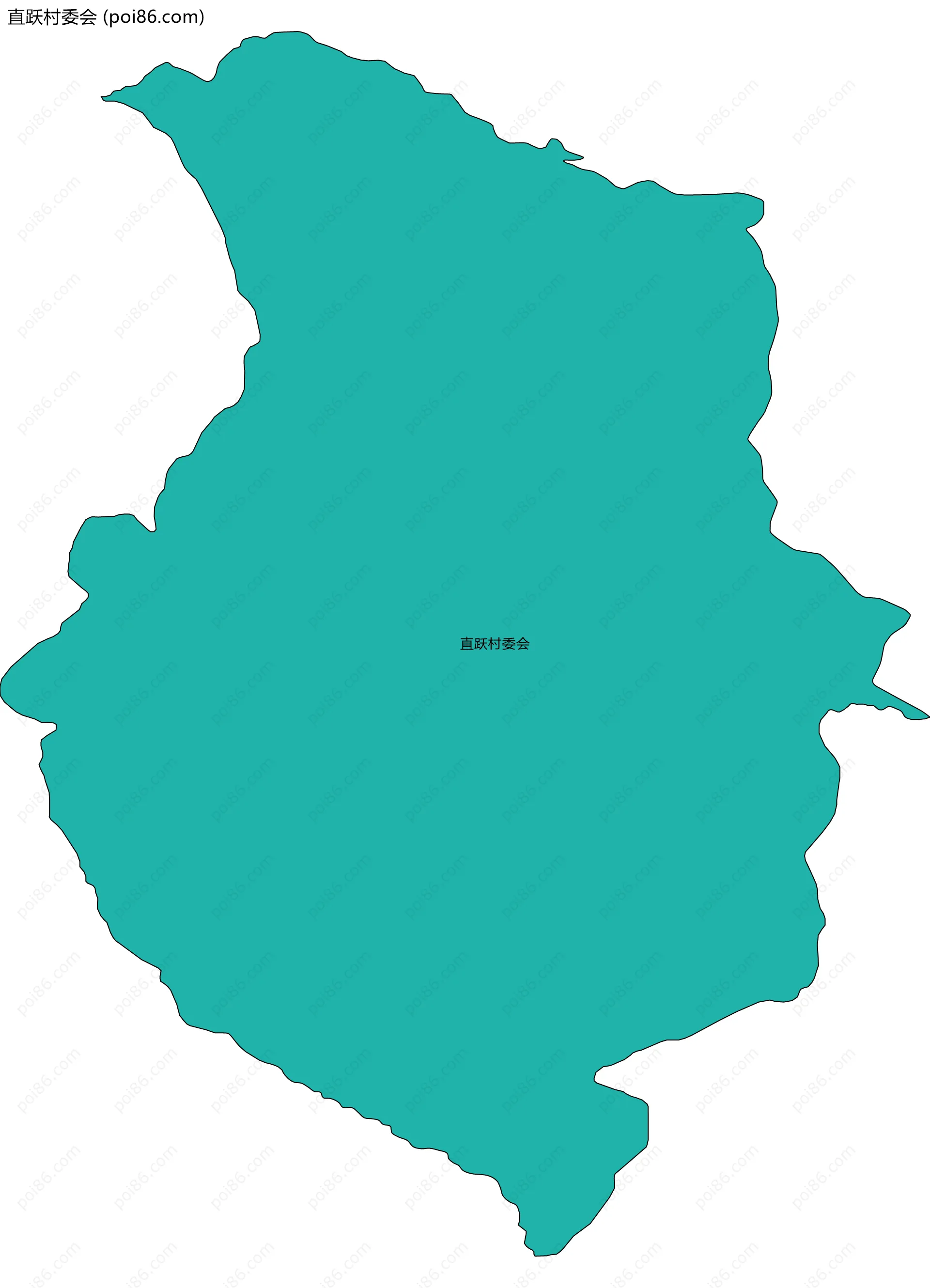 直跃村委会边界地图