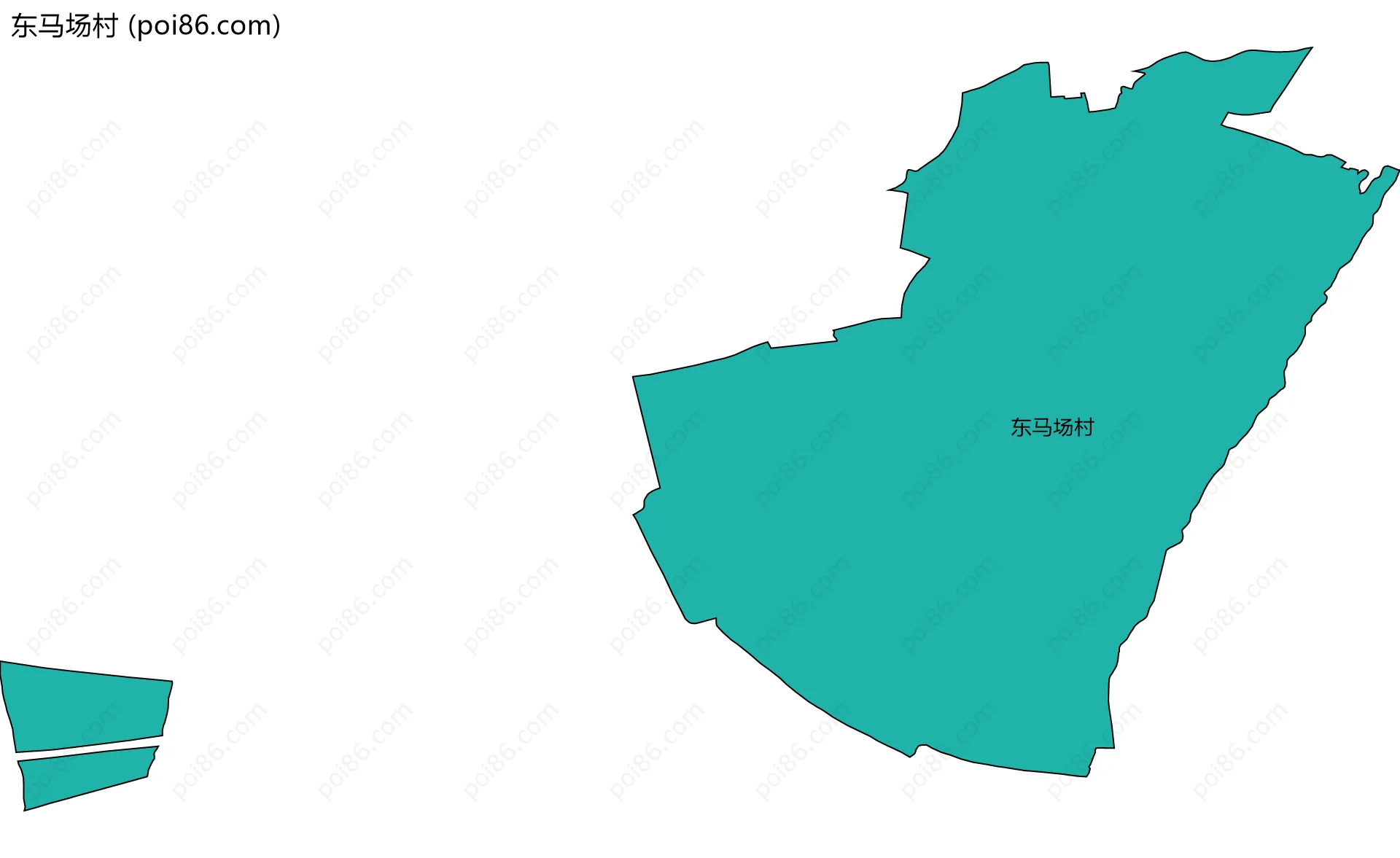 东马场村边界地图