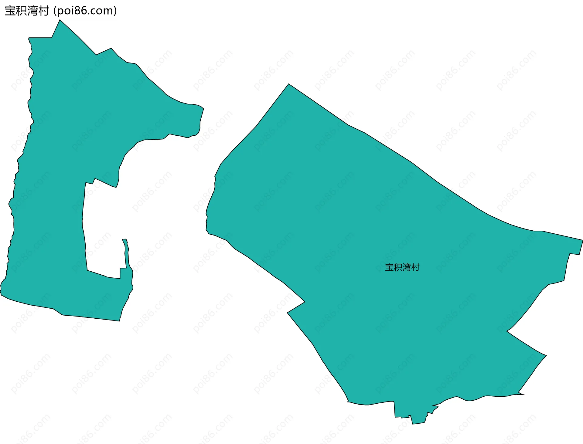 宝积湾村边界地图