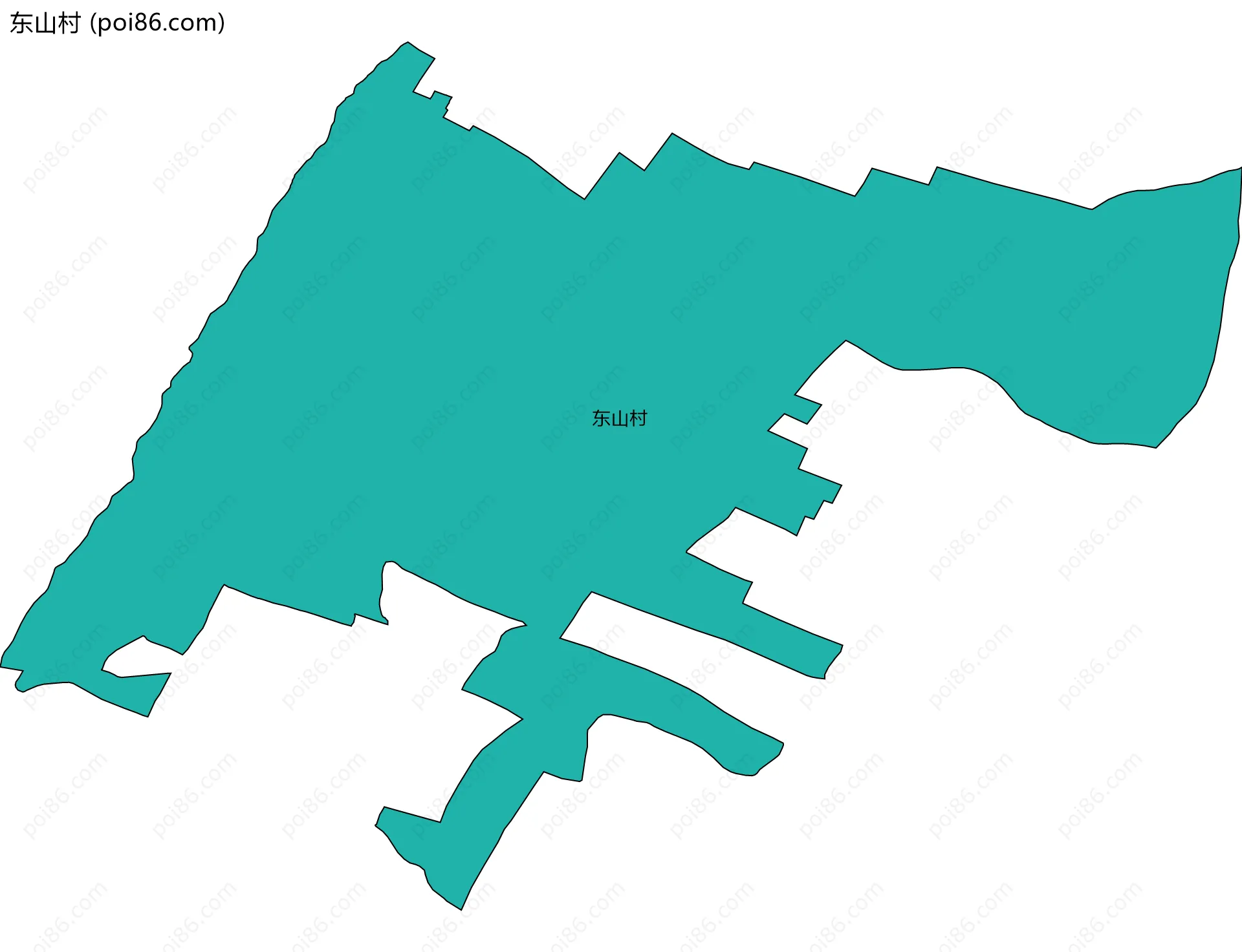 东山村边界地图