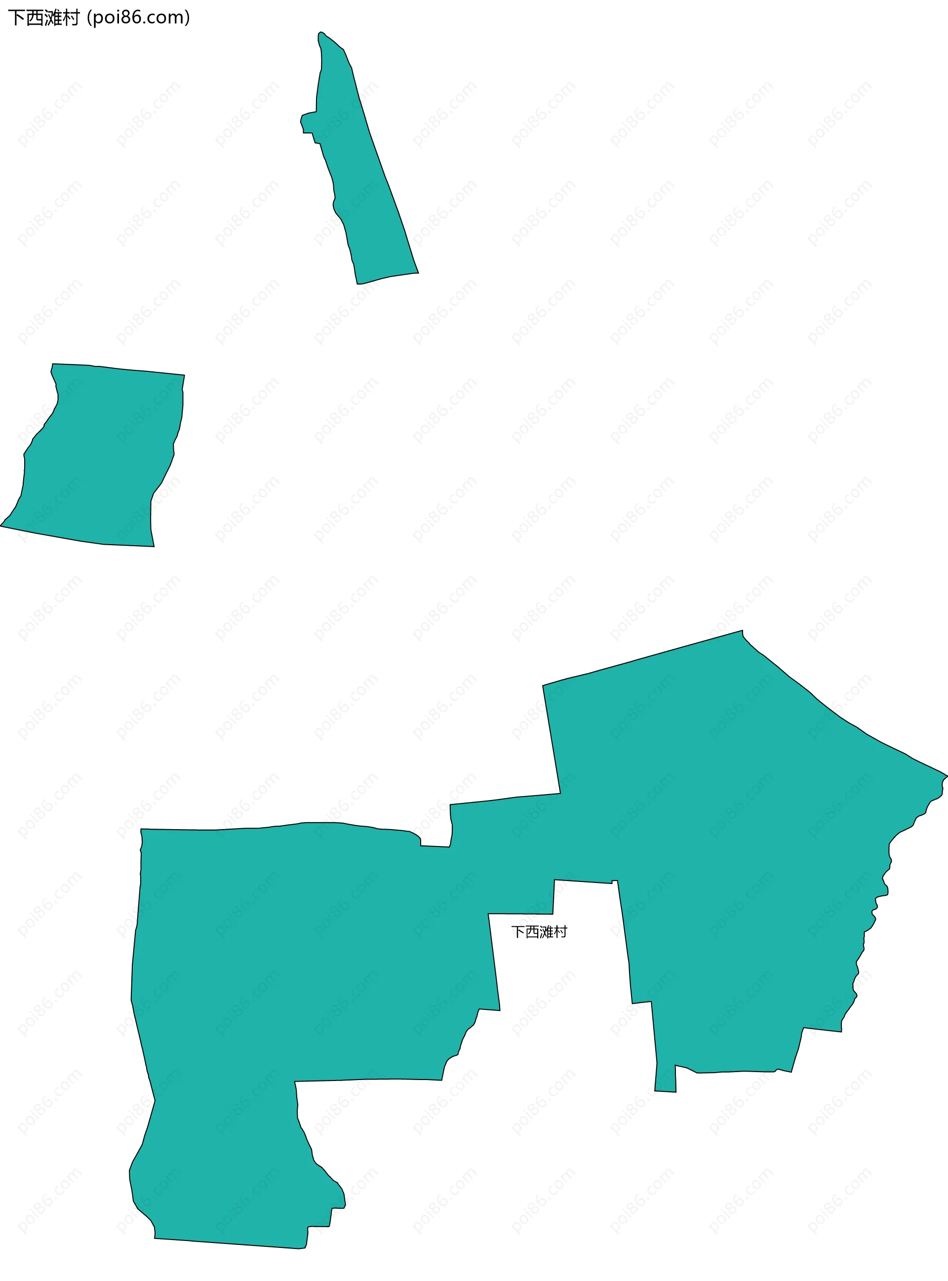 下西滩村边界地图