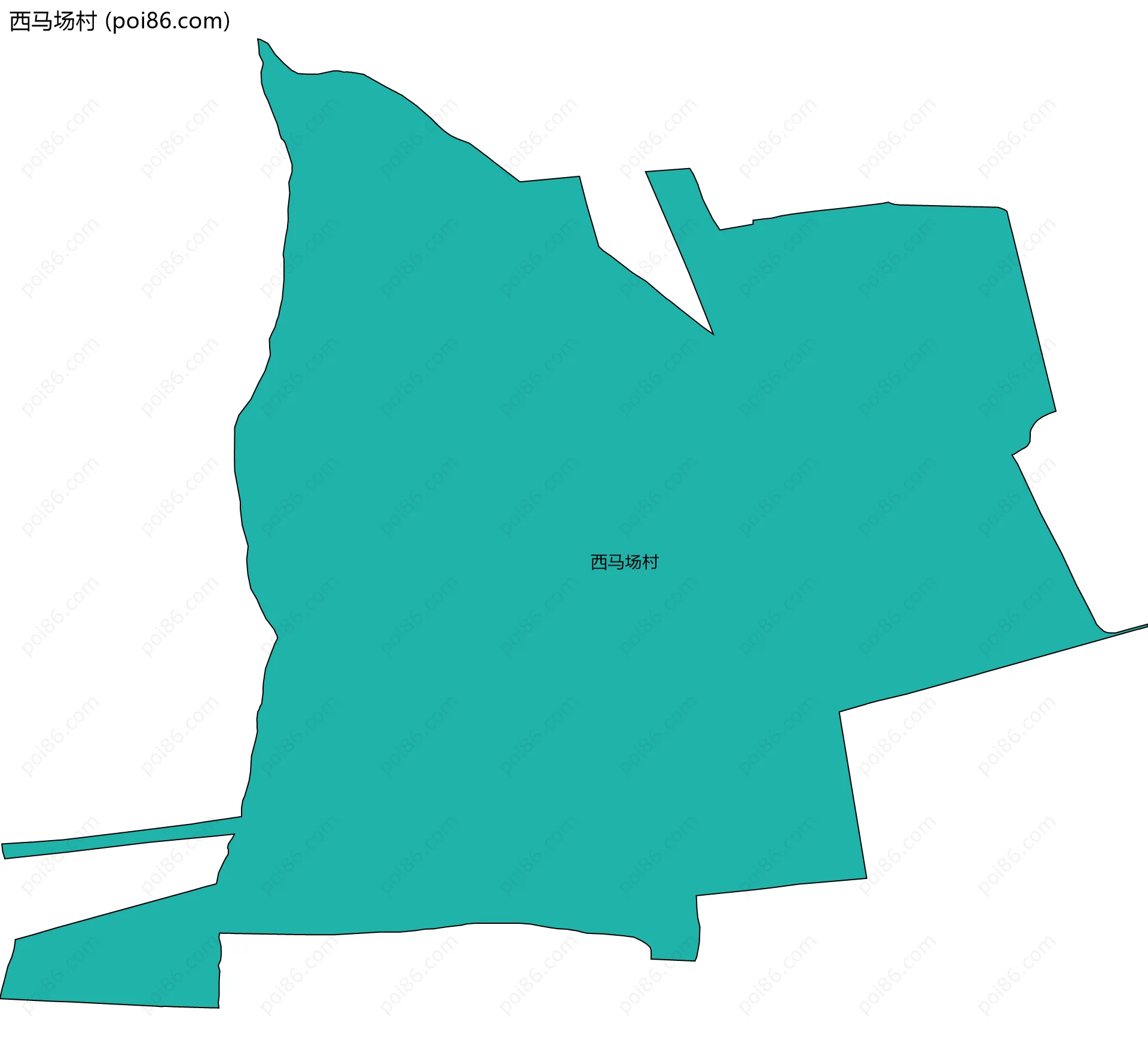 西马场村边界地图