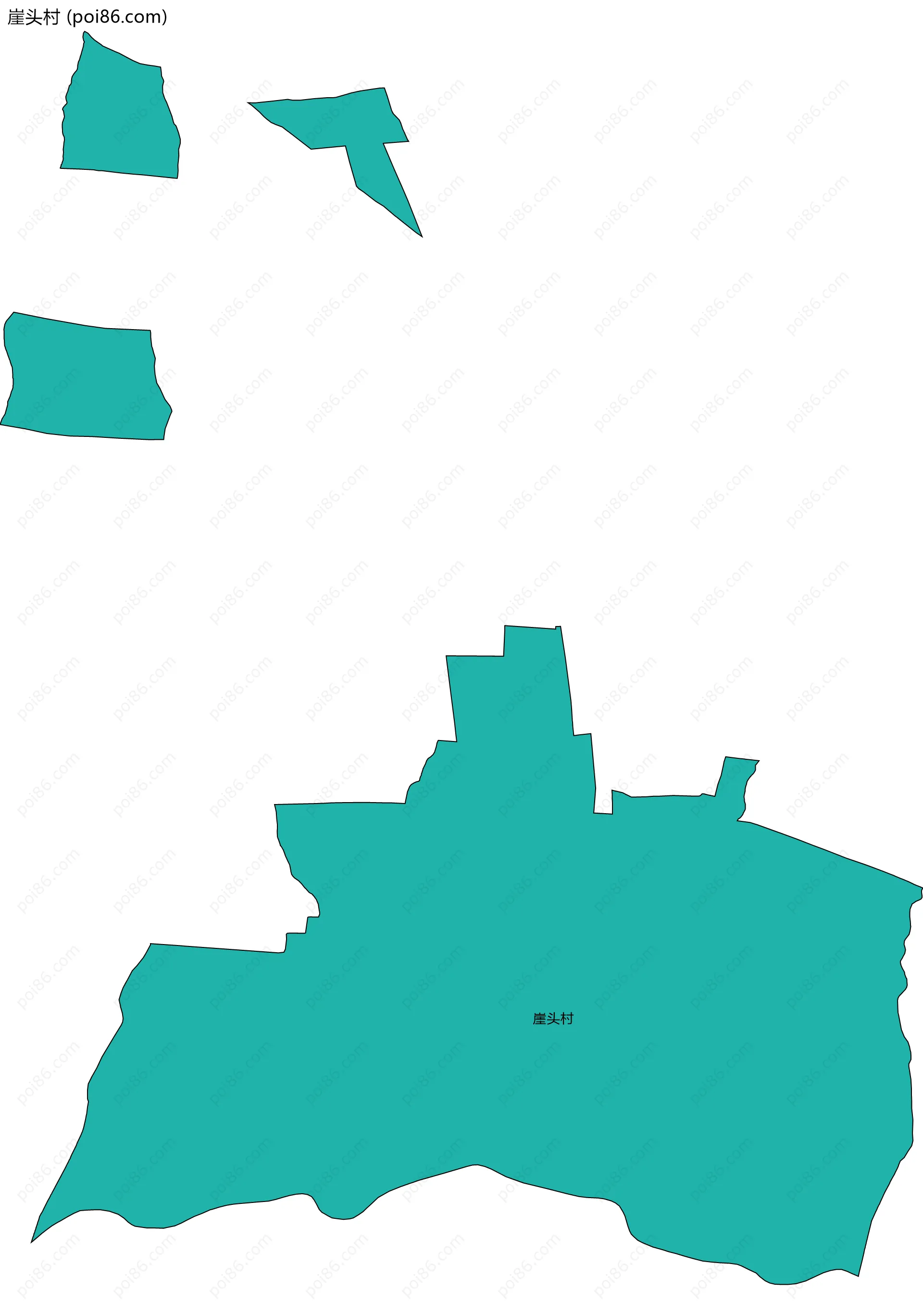 崖头村边界地图