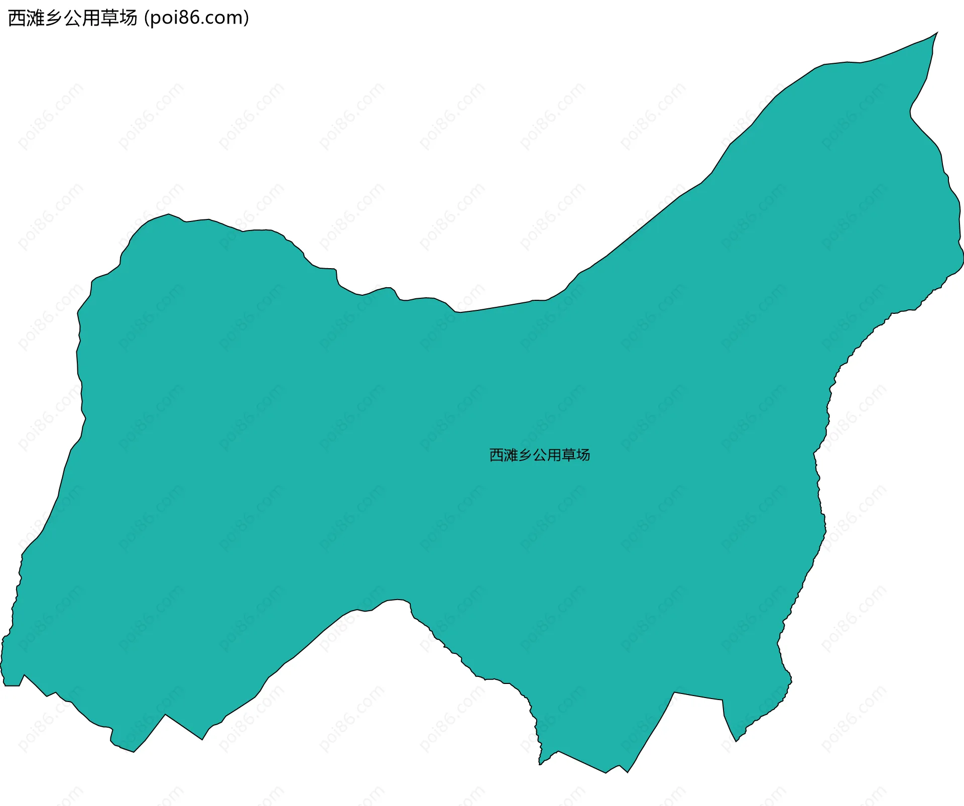 西滩乡公用草场边界地图