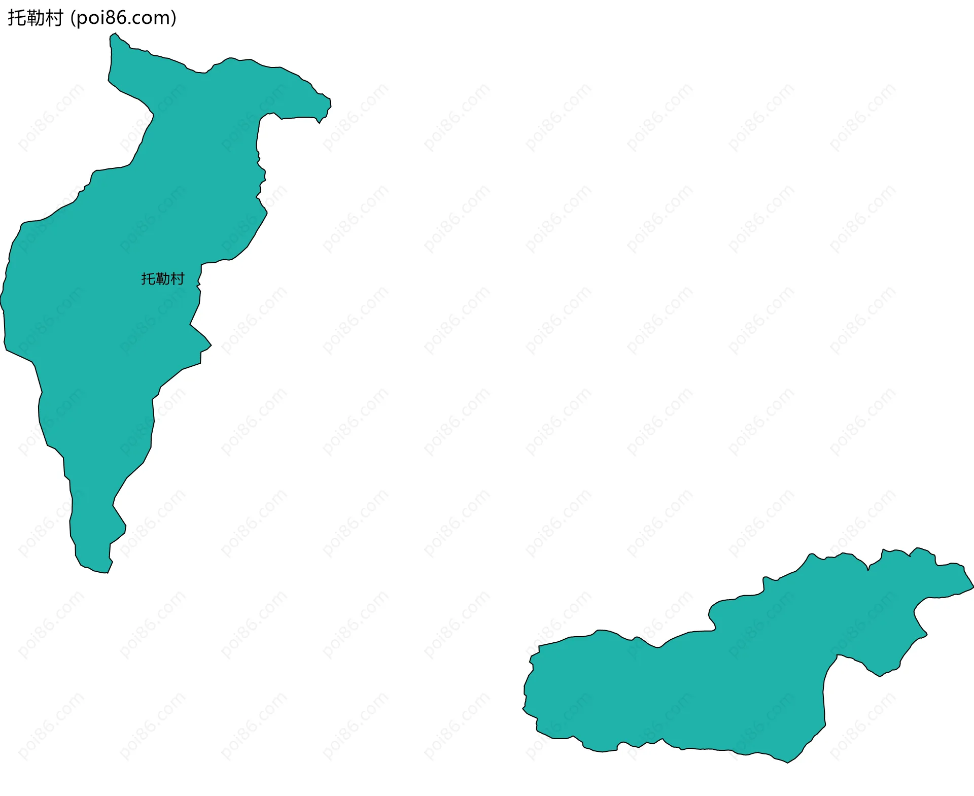 托勒村边界地图