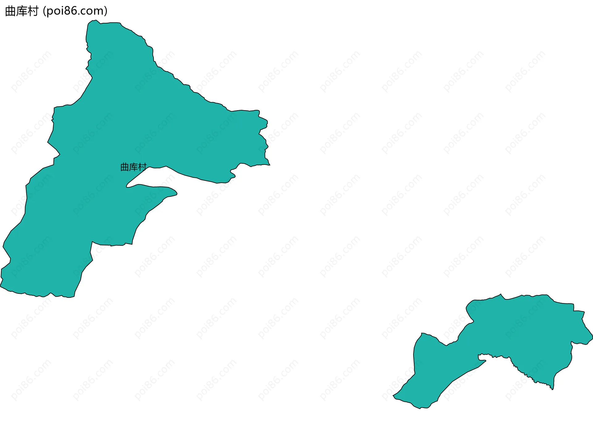 曲库村边界地图
