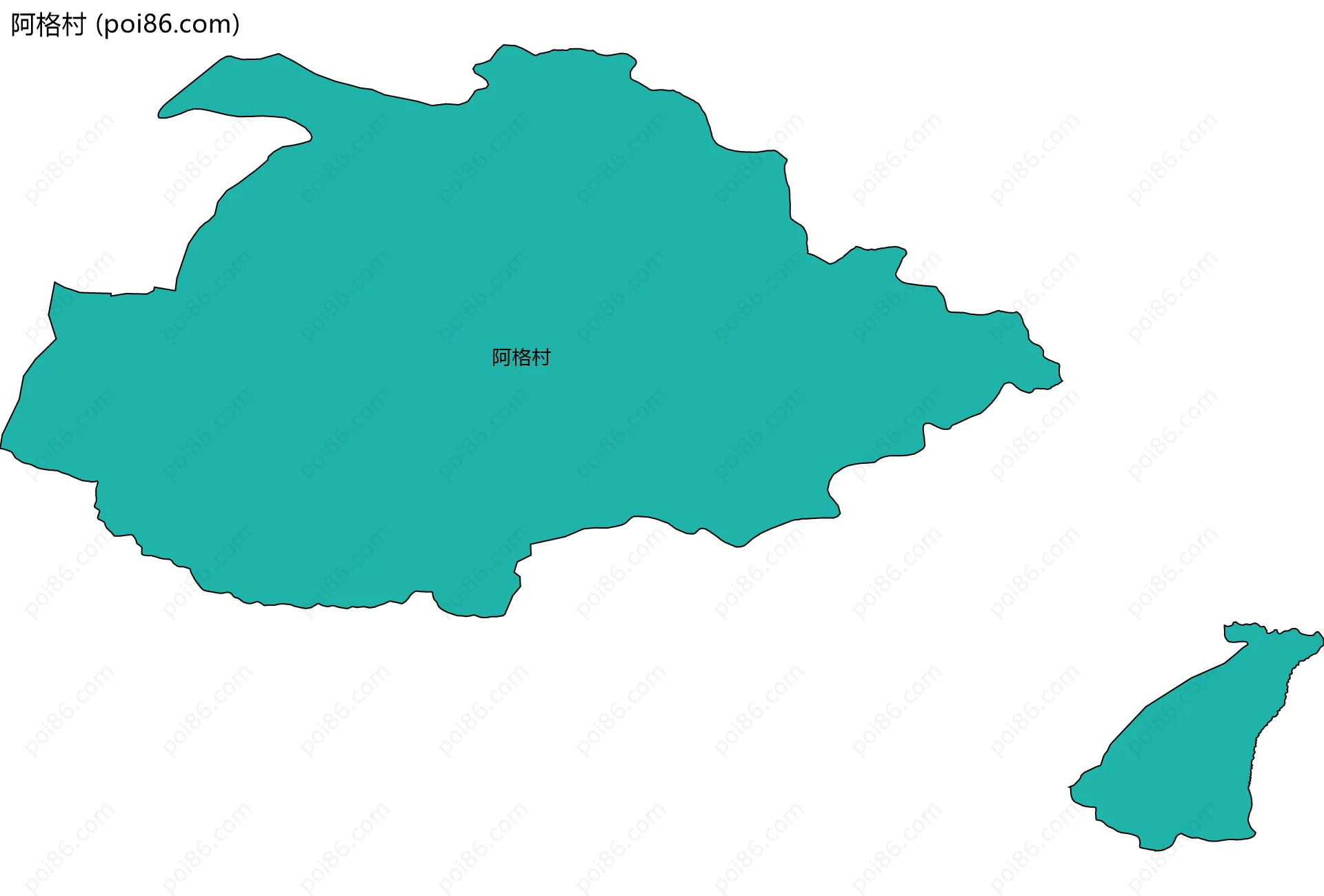 阿格村边界地图