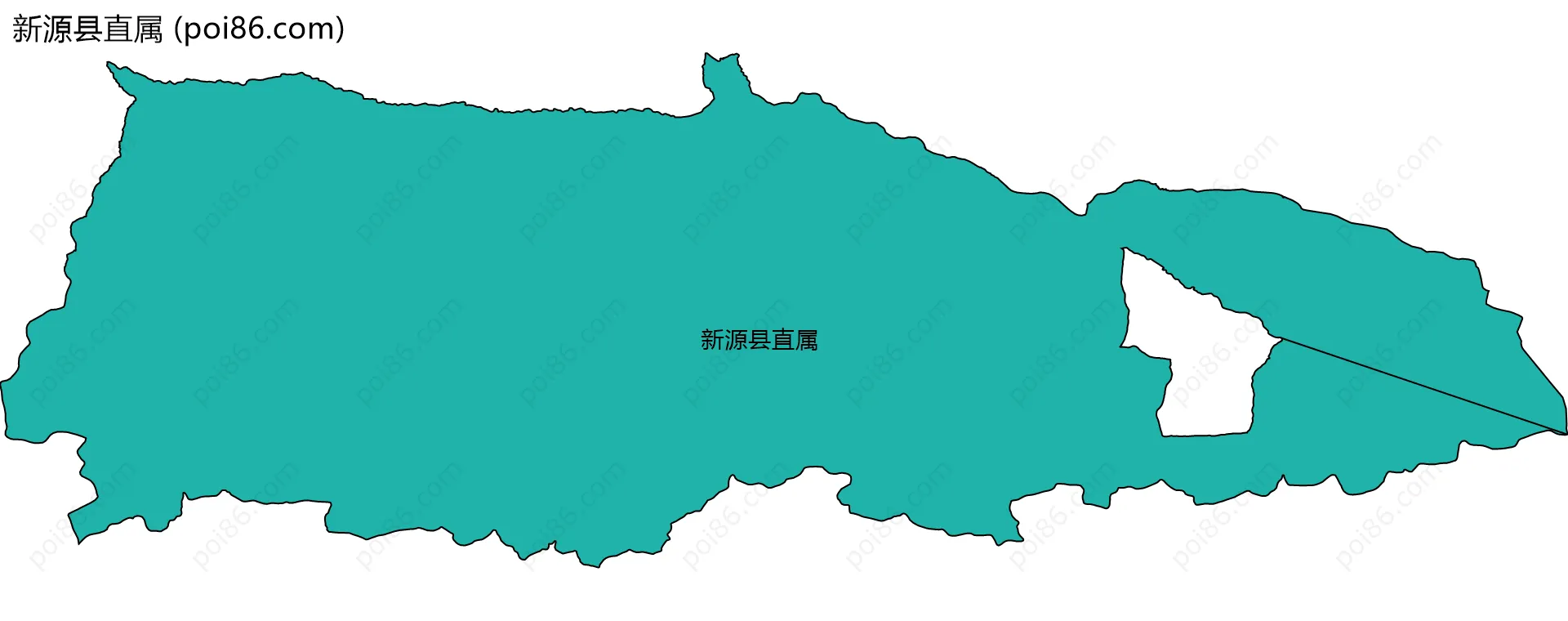 新源县直属边界地图