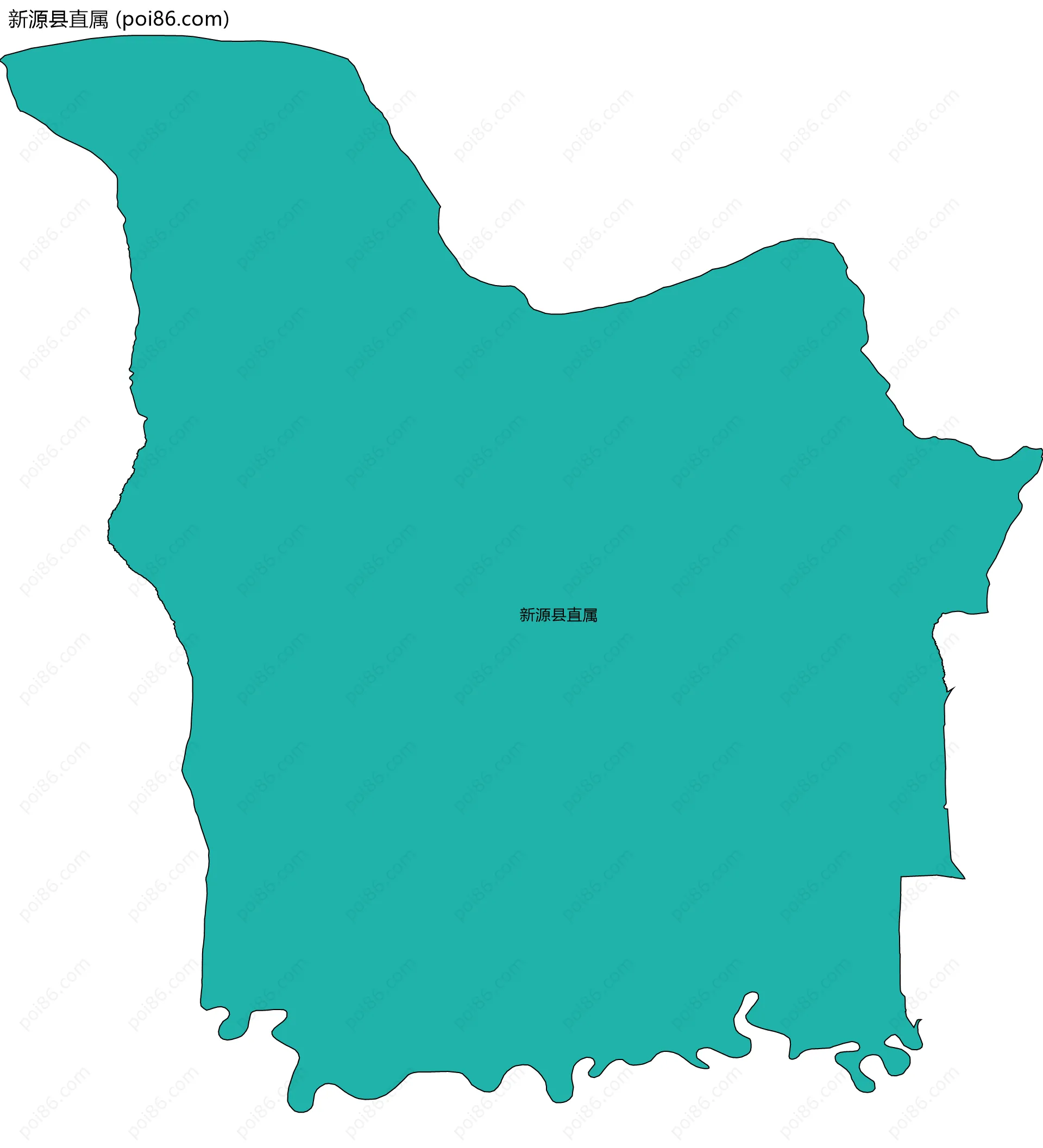 新源县直属边界地图