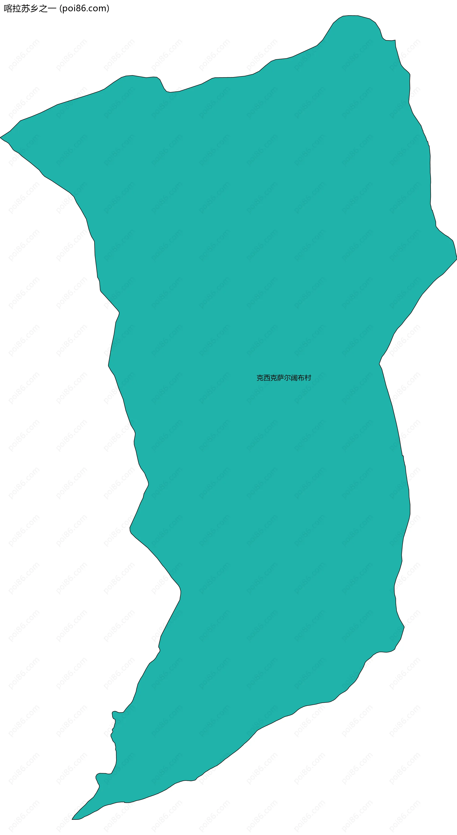 喀拉苏乡之一边界地图(五级行政区划)