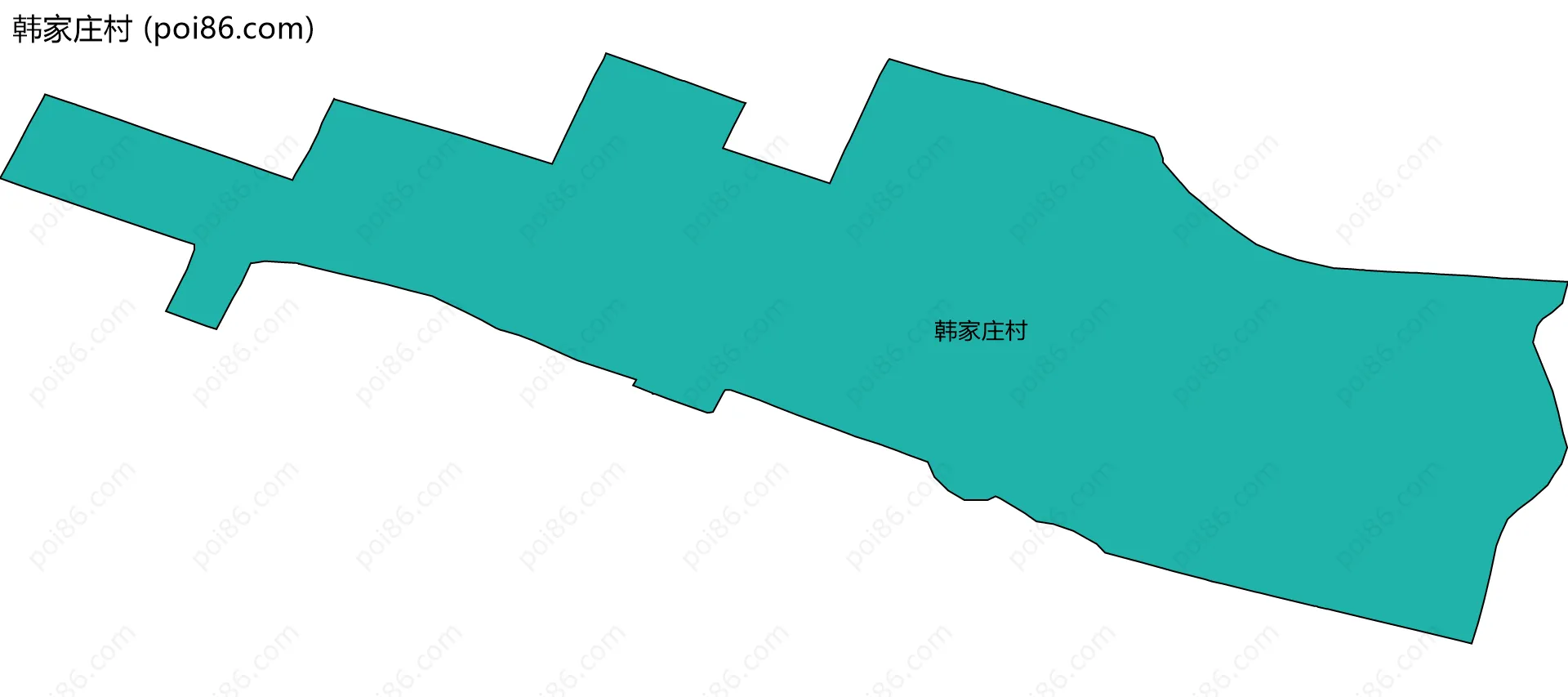 韩家庄村边界地图