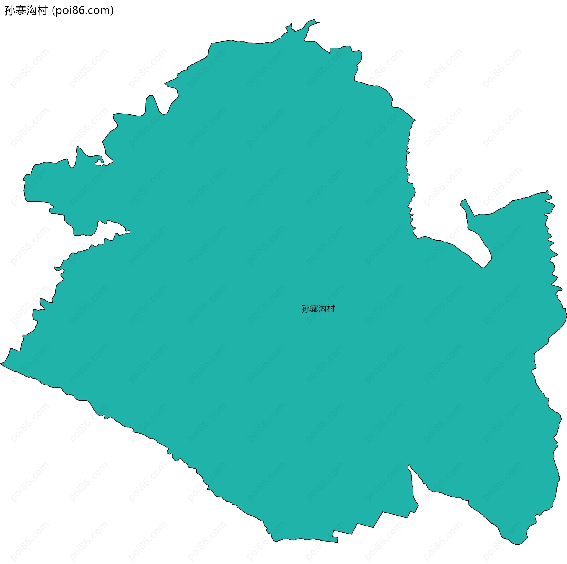 孙寨沟村边界地图