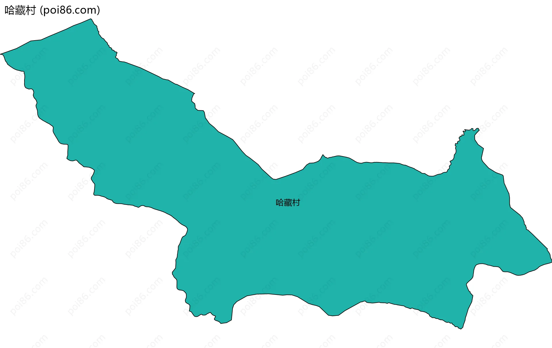哈藏村边界地图