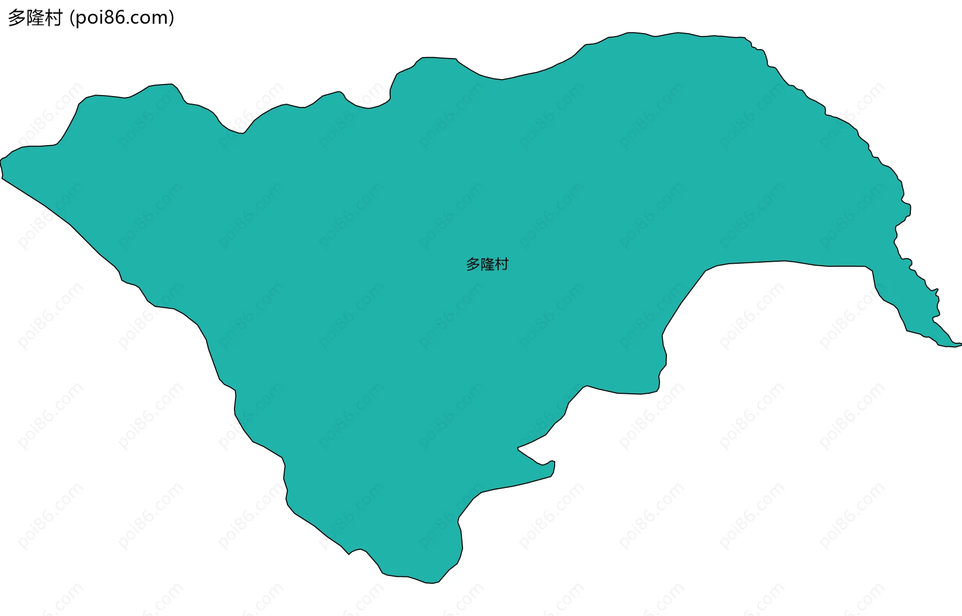 多隆村边界地图