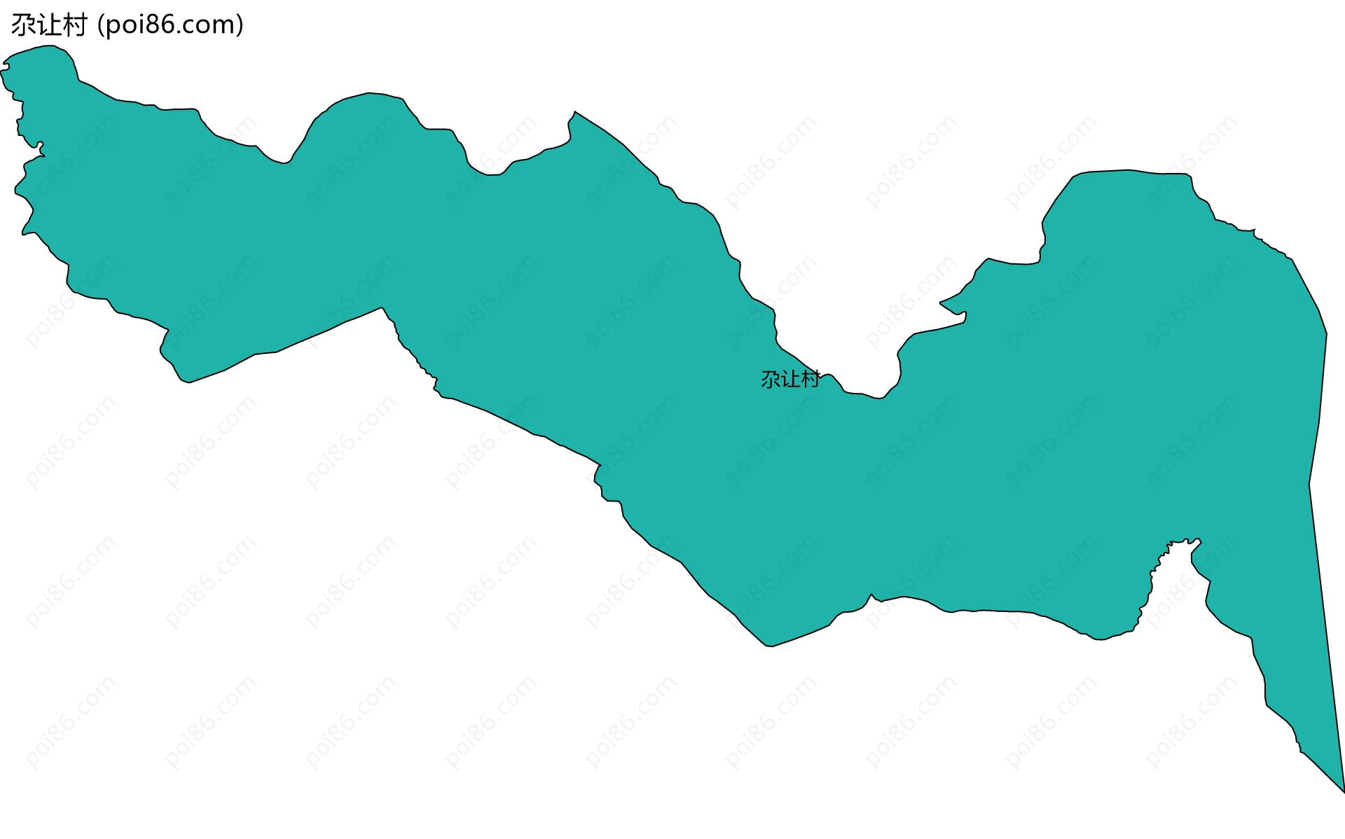 尕让村边界地图