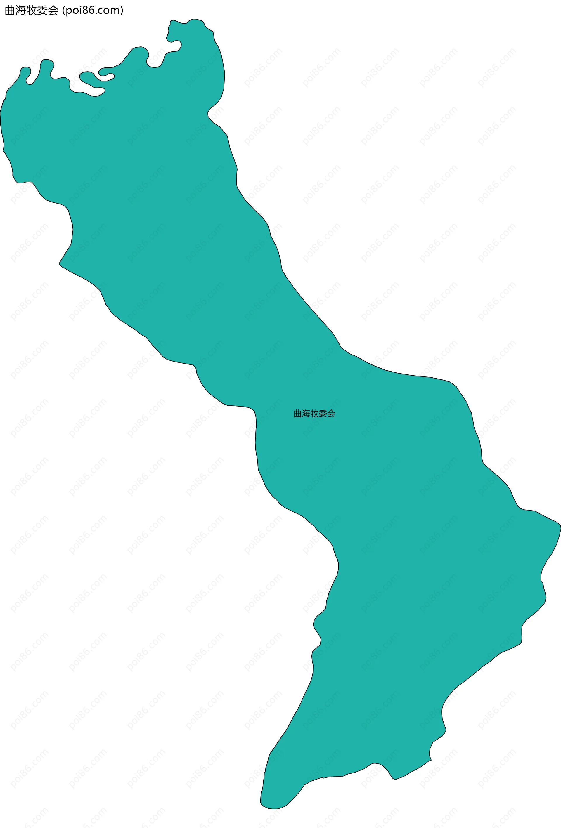 曲海牧委会边界地图