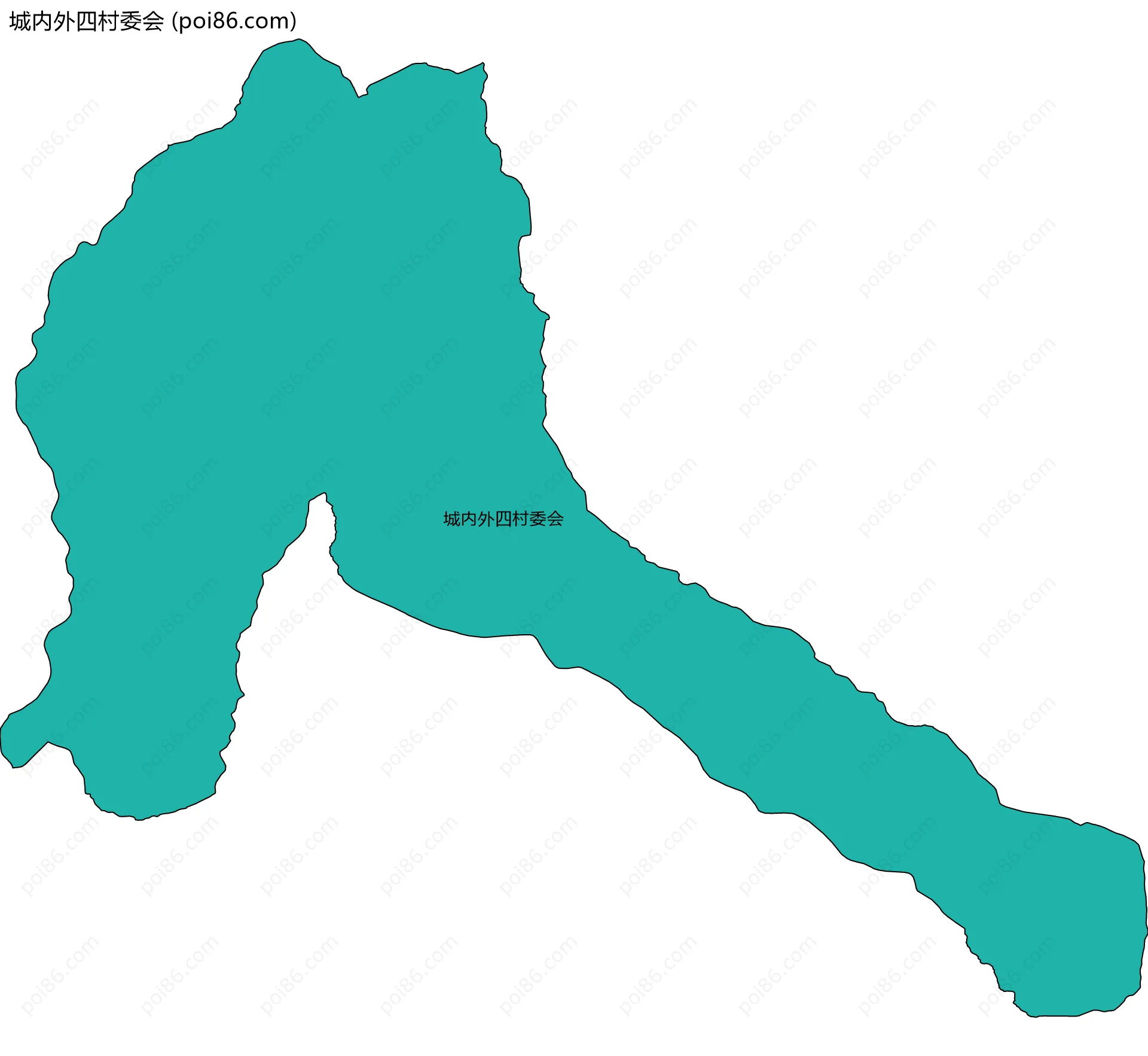 城内外四村委会边界地图
