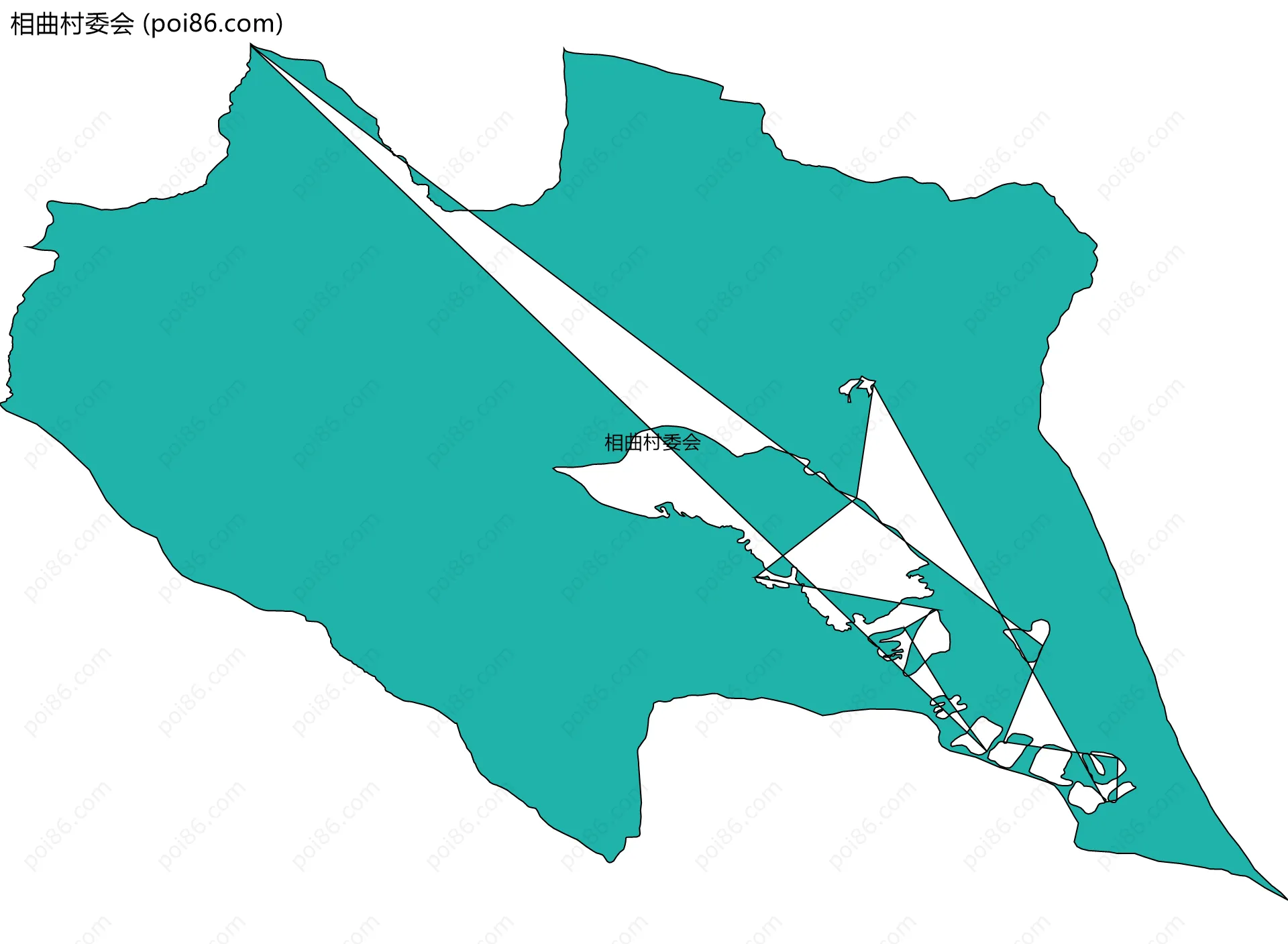 相曲村委会边界地图