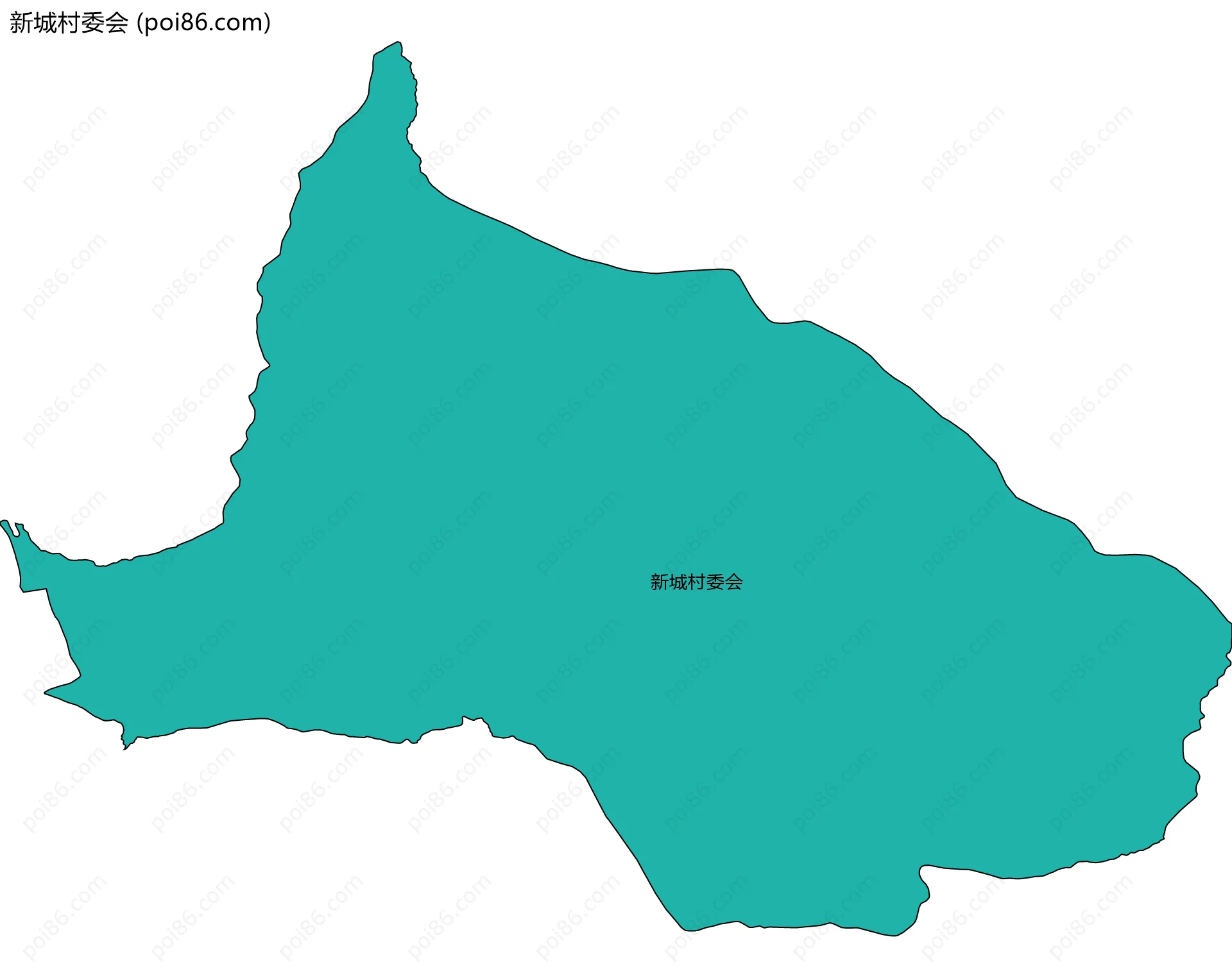 新城村委会边界地图