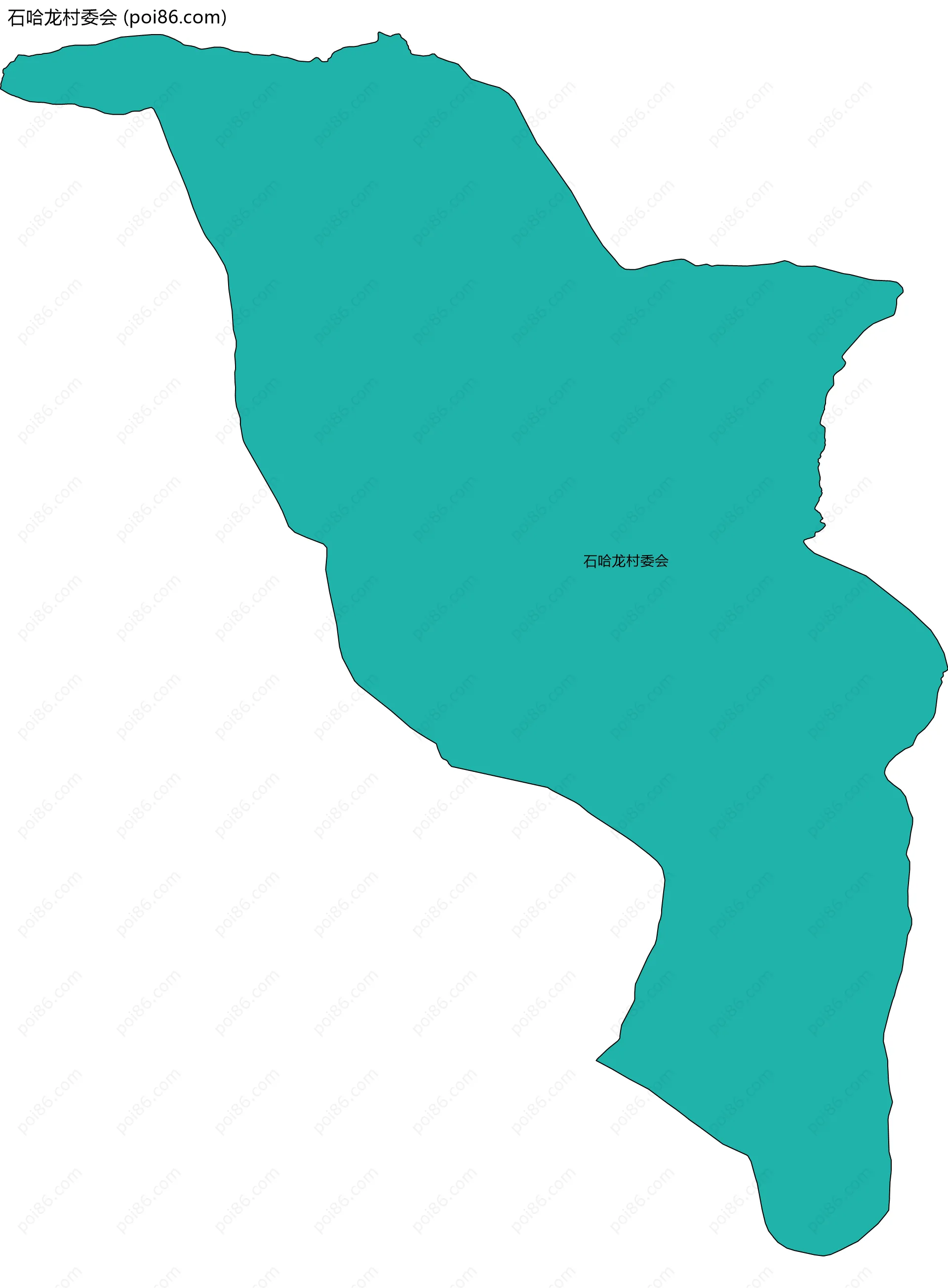 石哈龙村委会边界地图