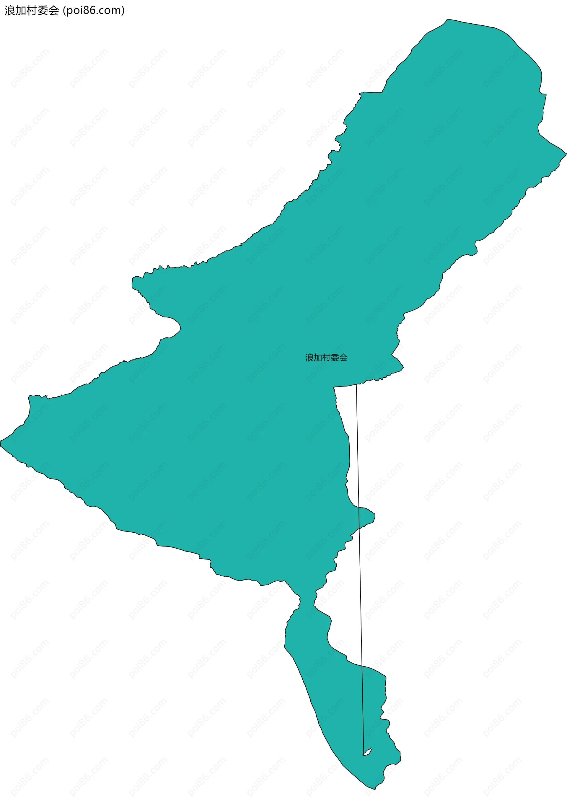 浪加村委会边界地图