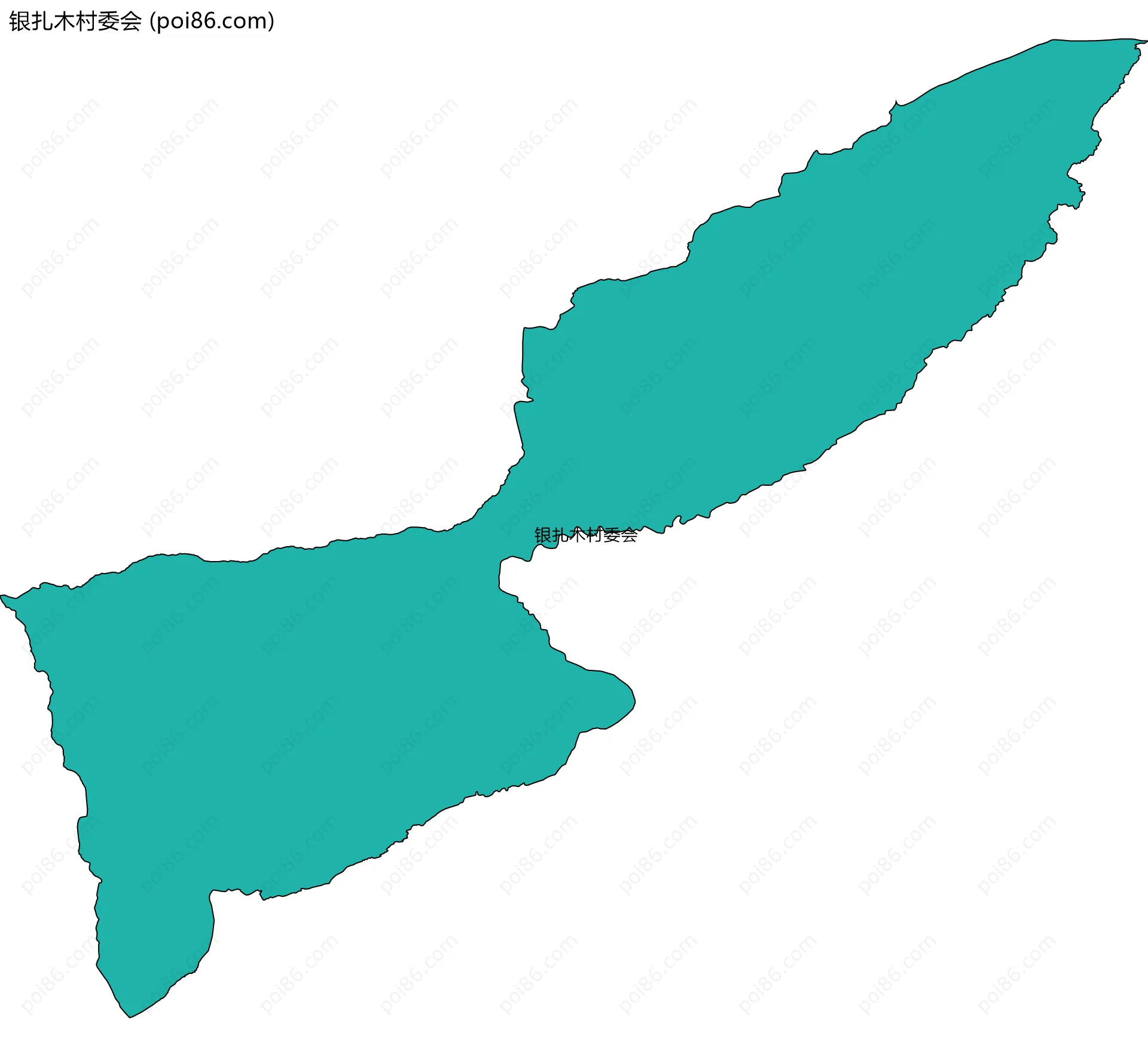 银扎木村委会边界地图