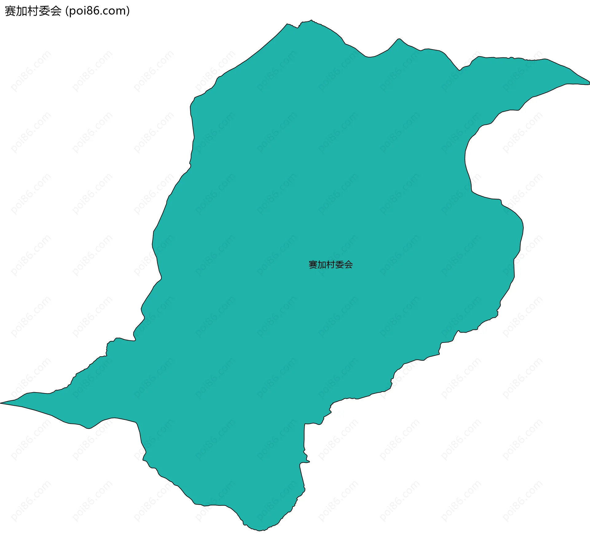 赛加村委会边界地图