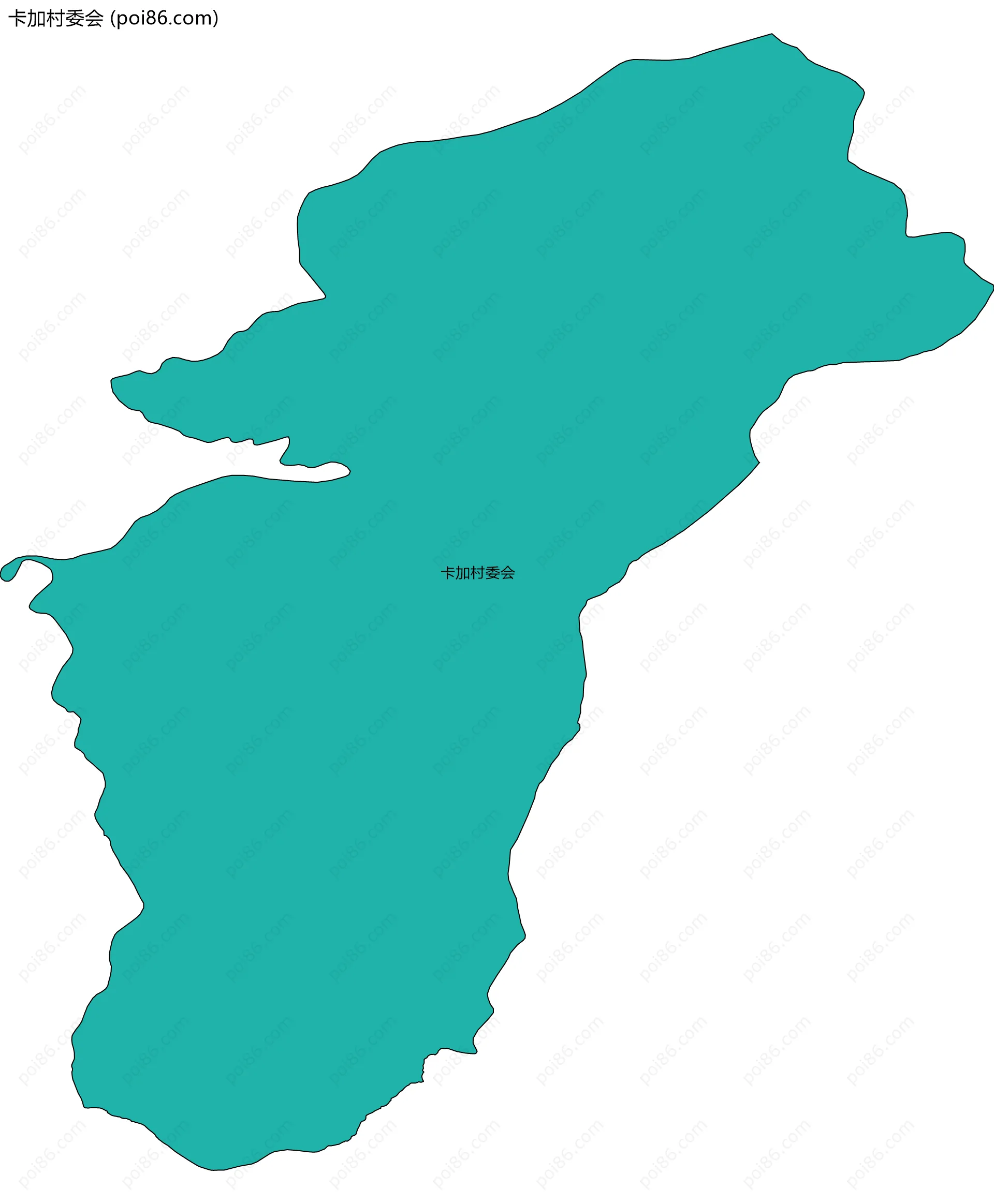 卡加村委会边界地图