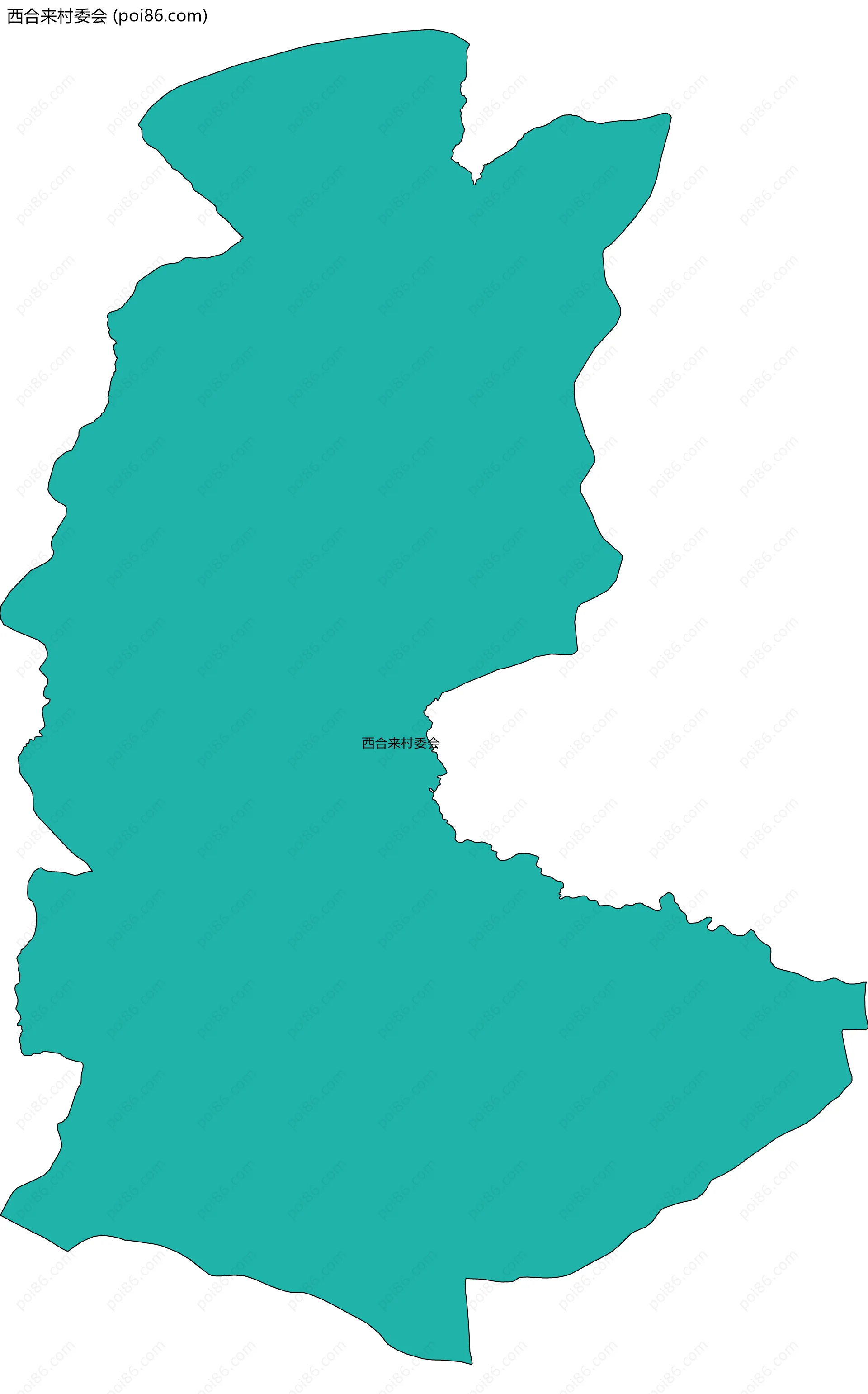 西合来村委会边界地图