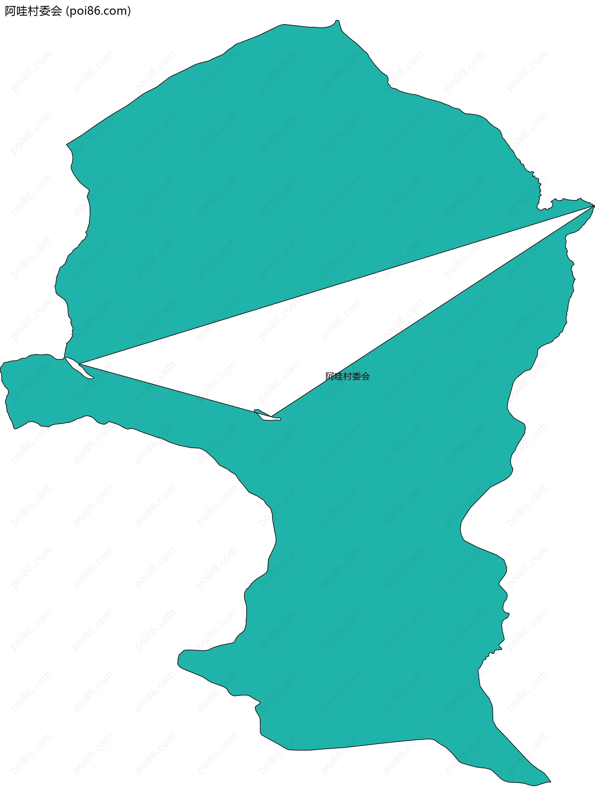 阿哇村委会边界地图