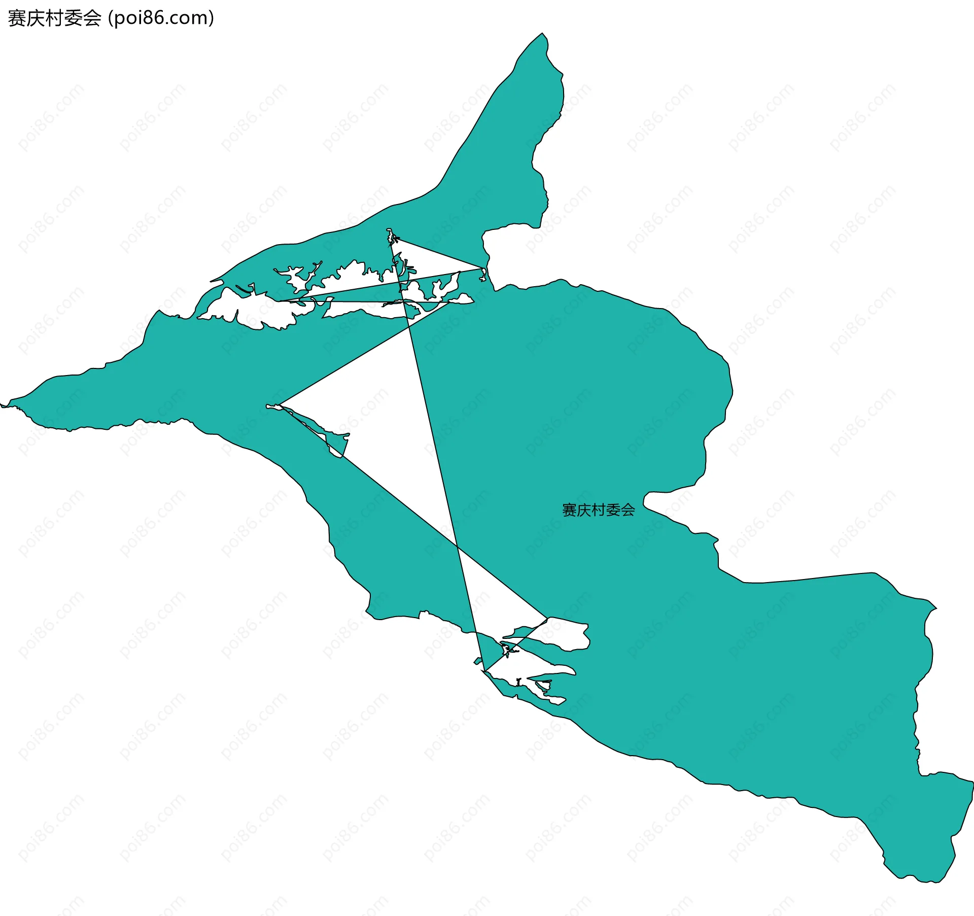 赛庆村委会边界地图