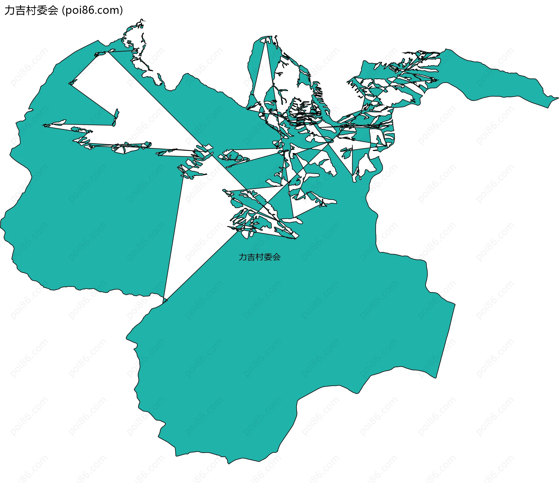 力吉村委会边界地图