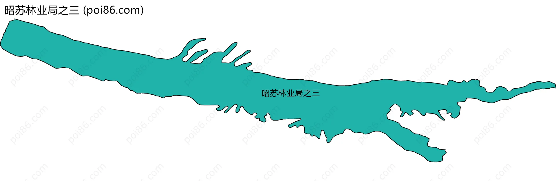 昭苏林业局之三边界地图