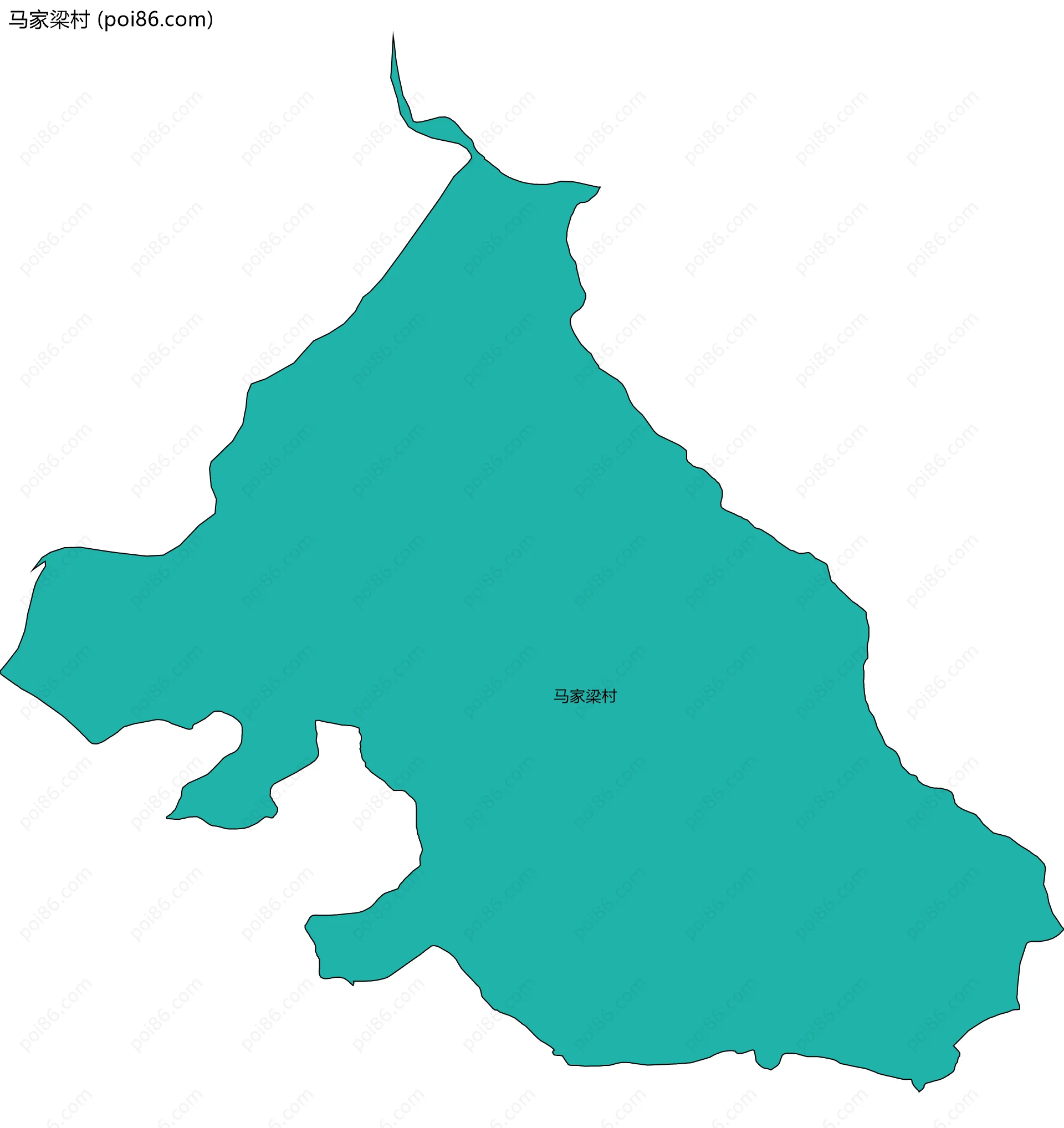 马家梁村边界地图