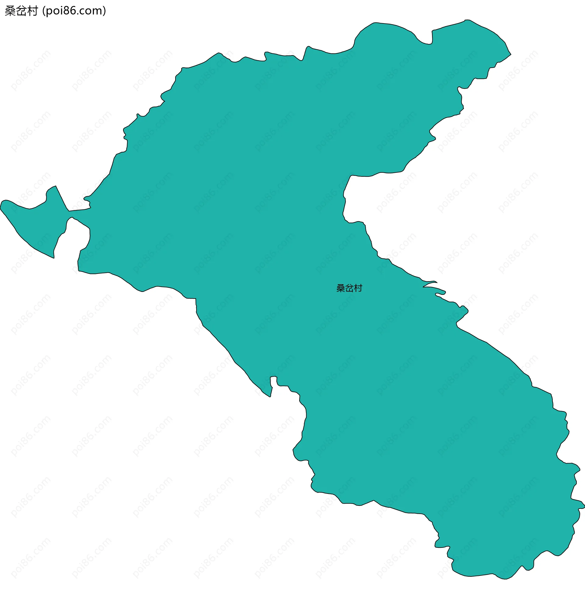 桑岔村边界地图
