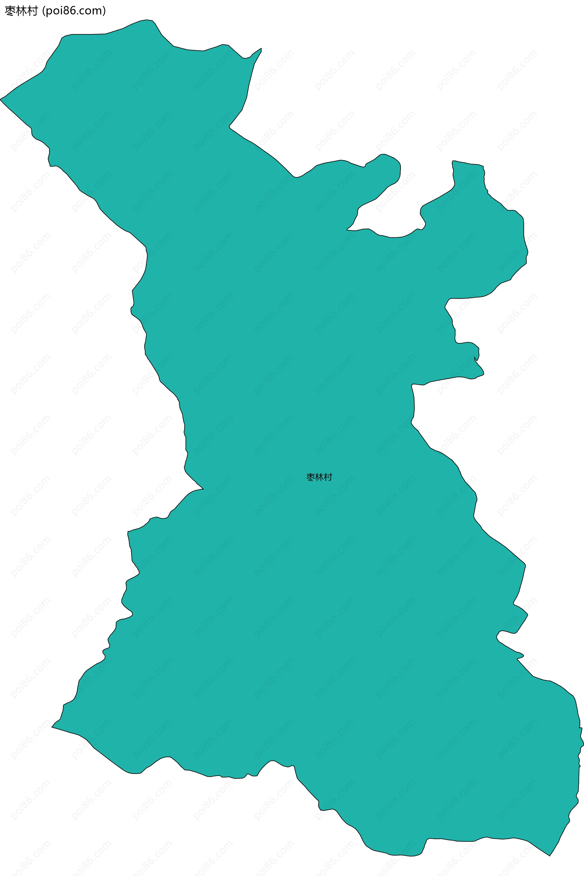 枣林村边界地图