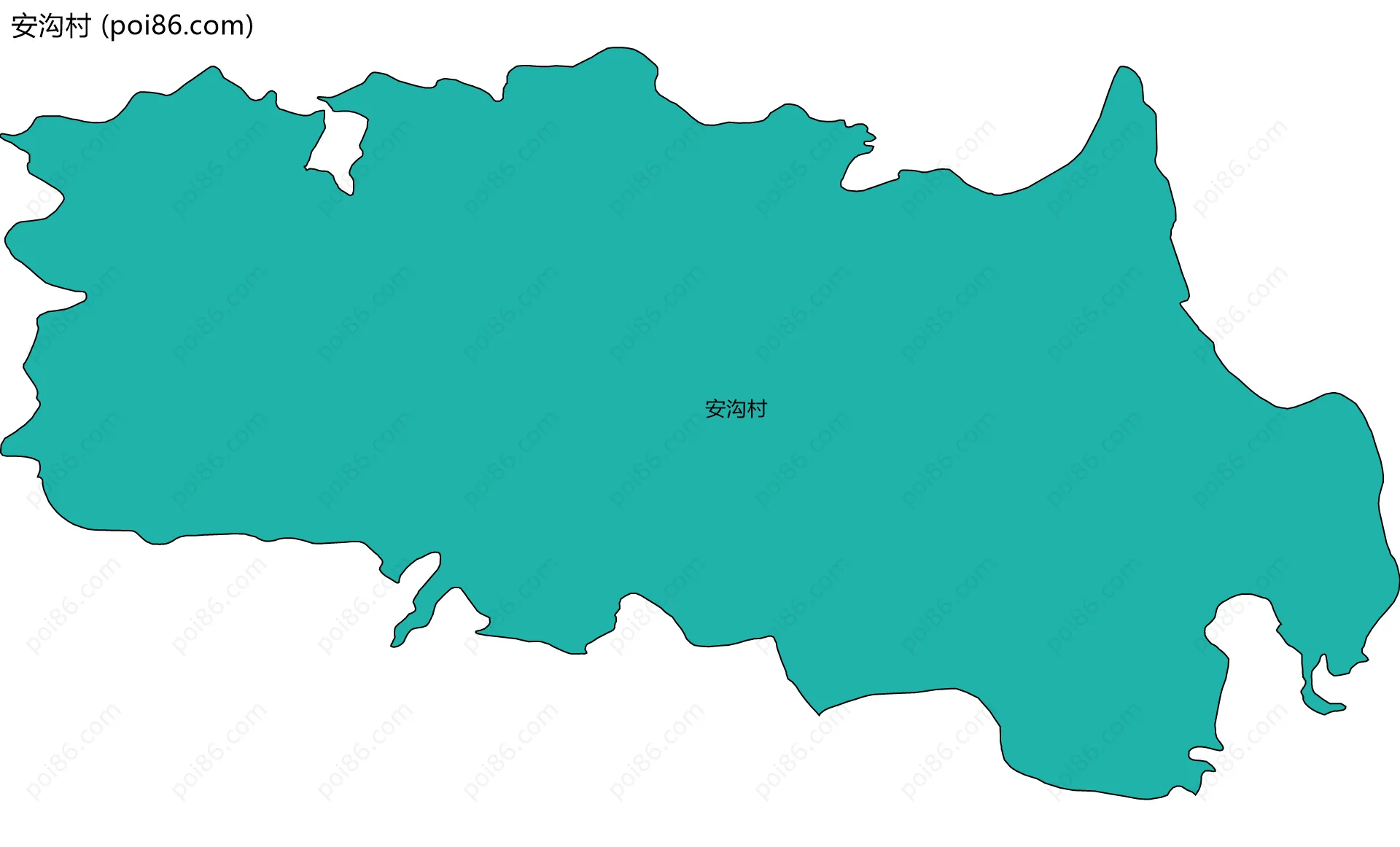 安沟村边界地图