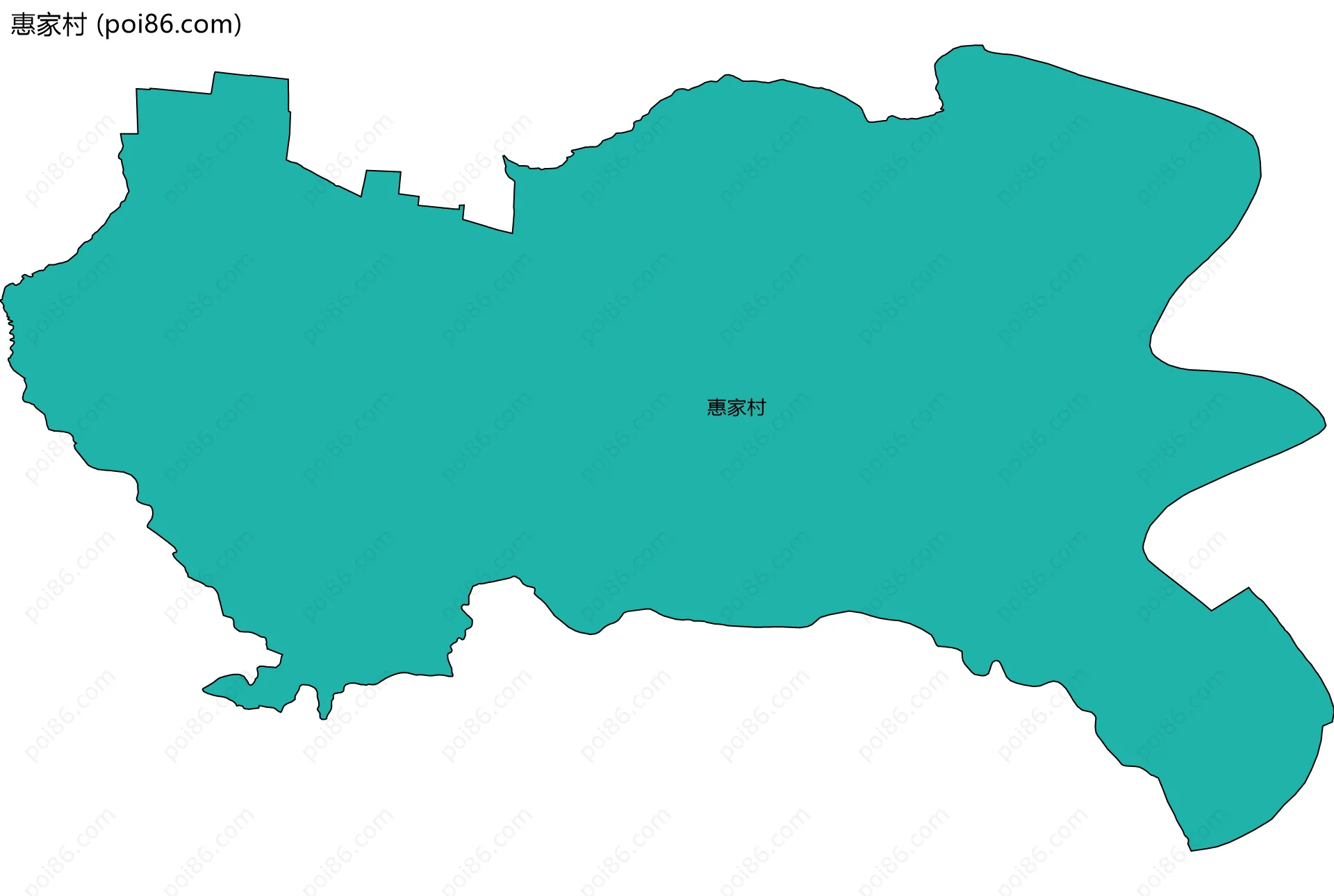 惠家村边界地图