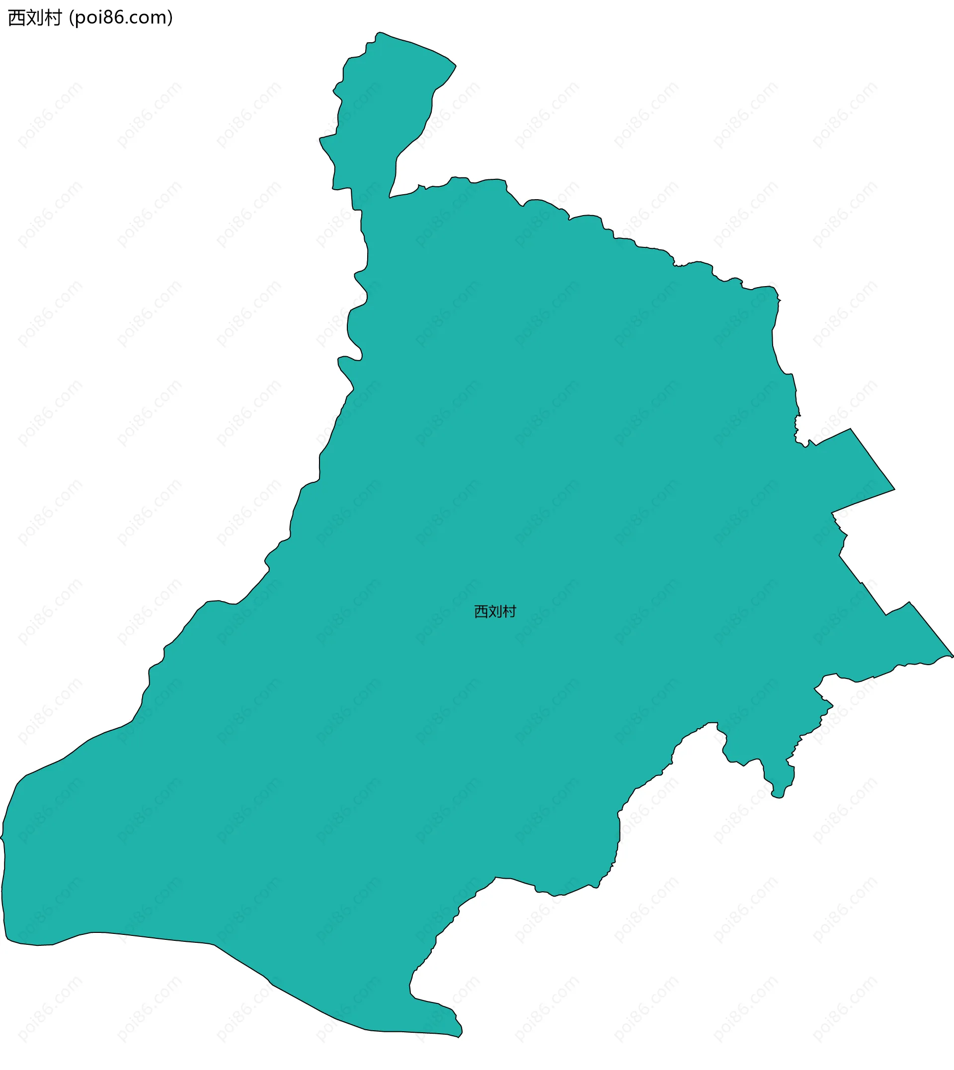 西刘村边界地图