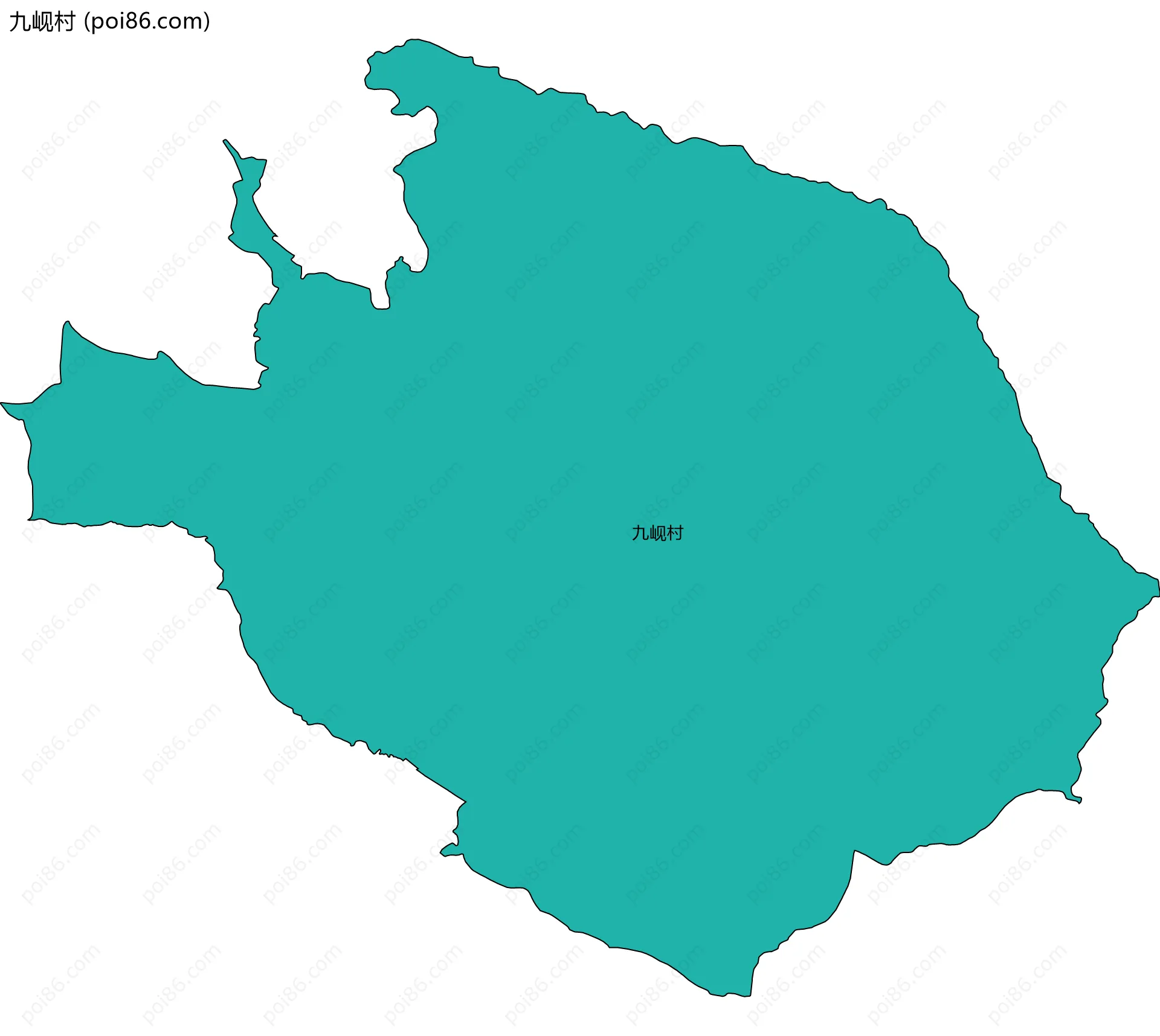 九岘村边界地图