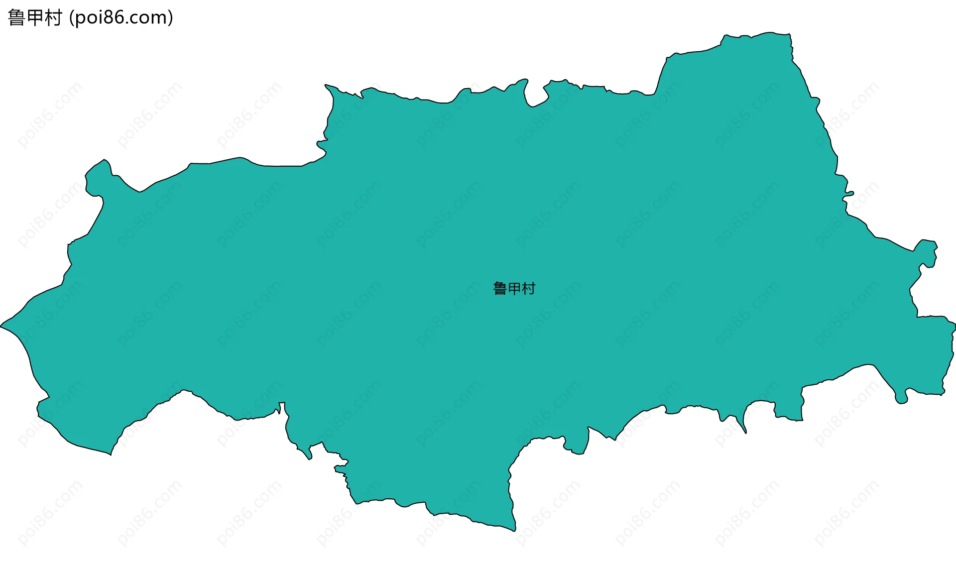 鲁甲村边界地图