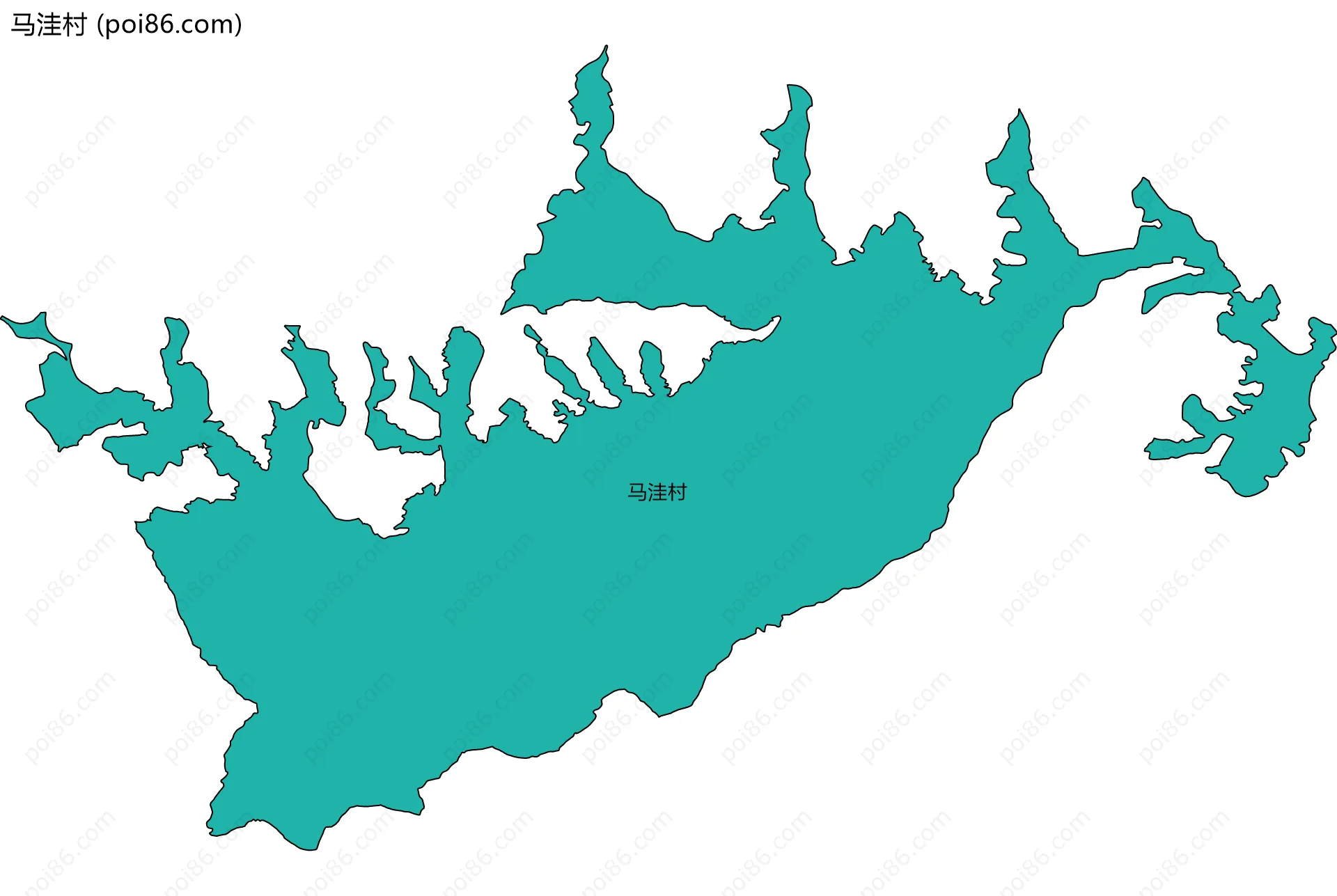 马洼村边界地图