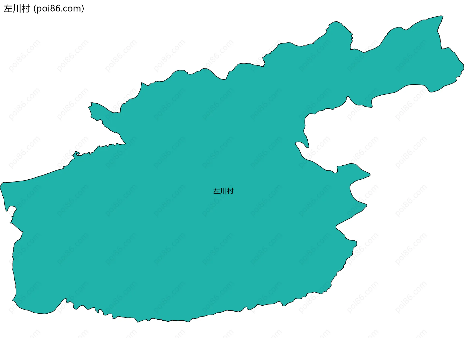 左川村边界地图