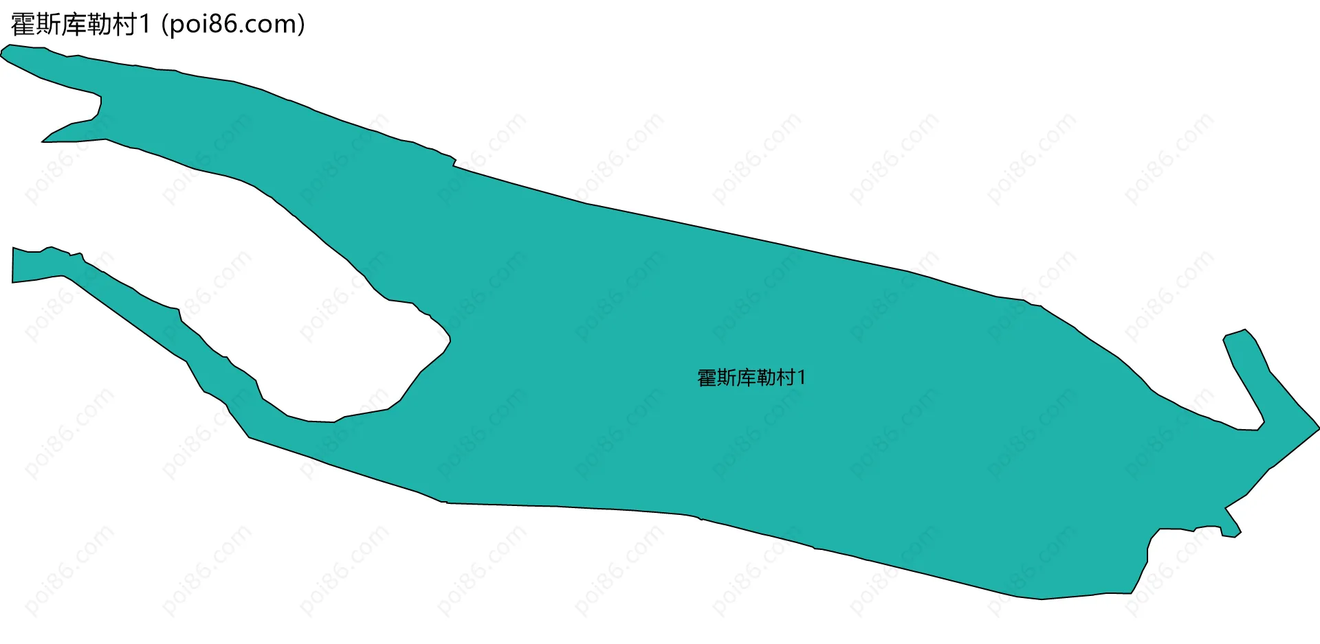 霍斯库勒村1边界地图
