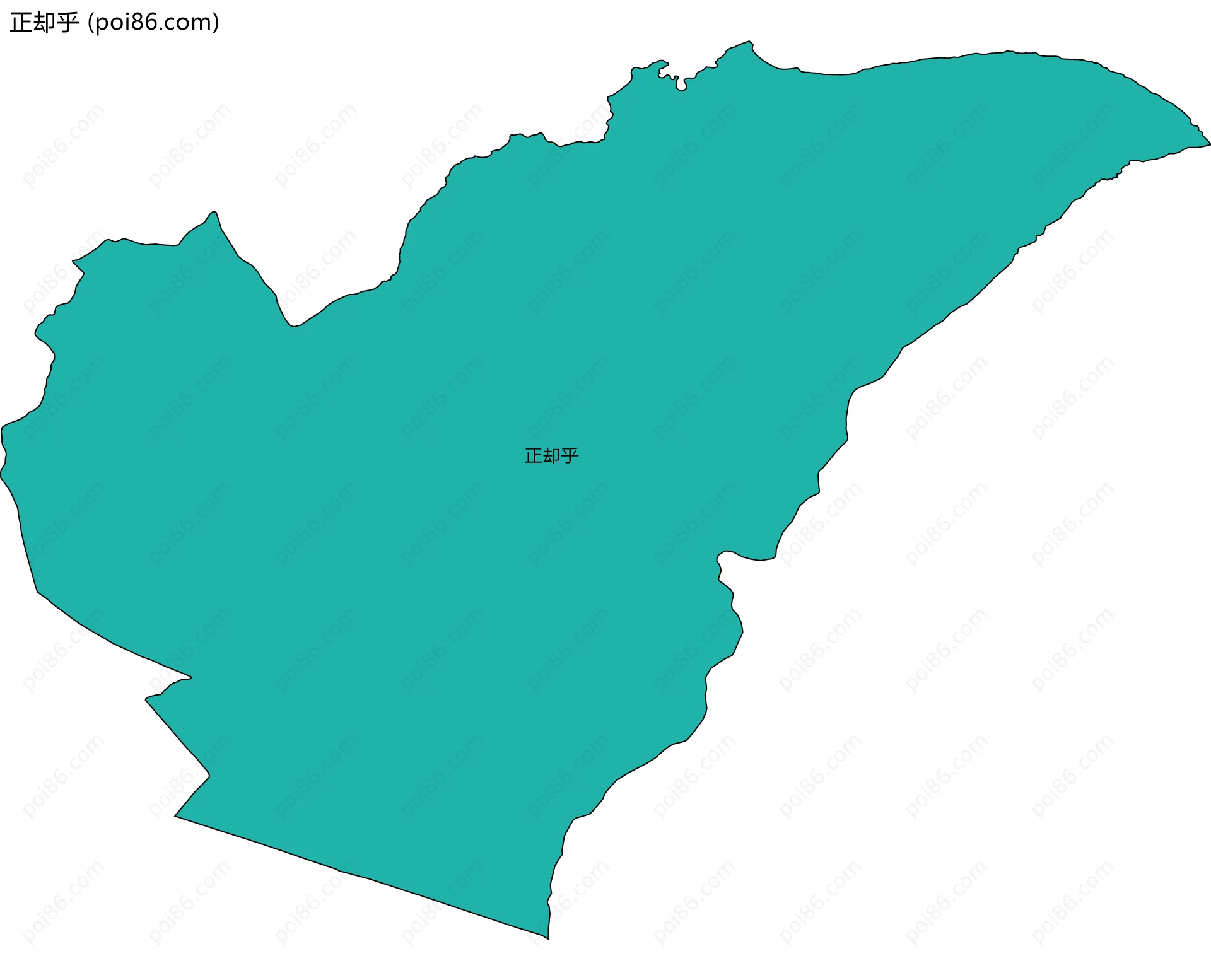 正却乎边界地图
