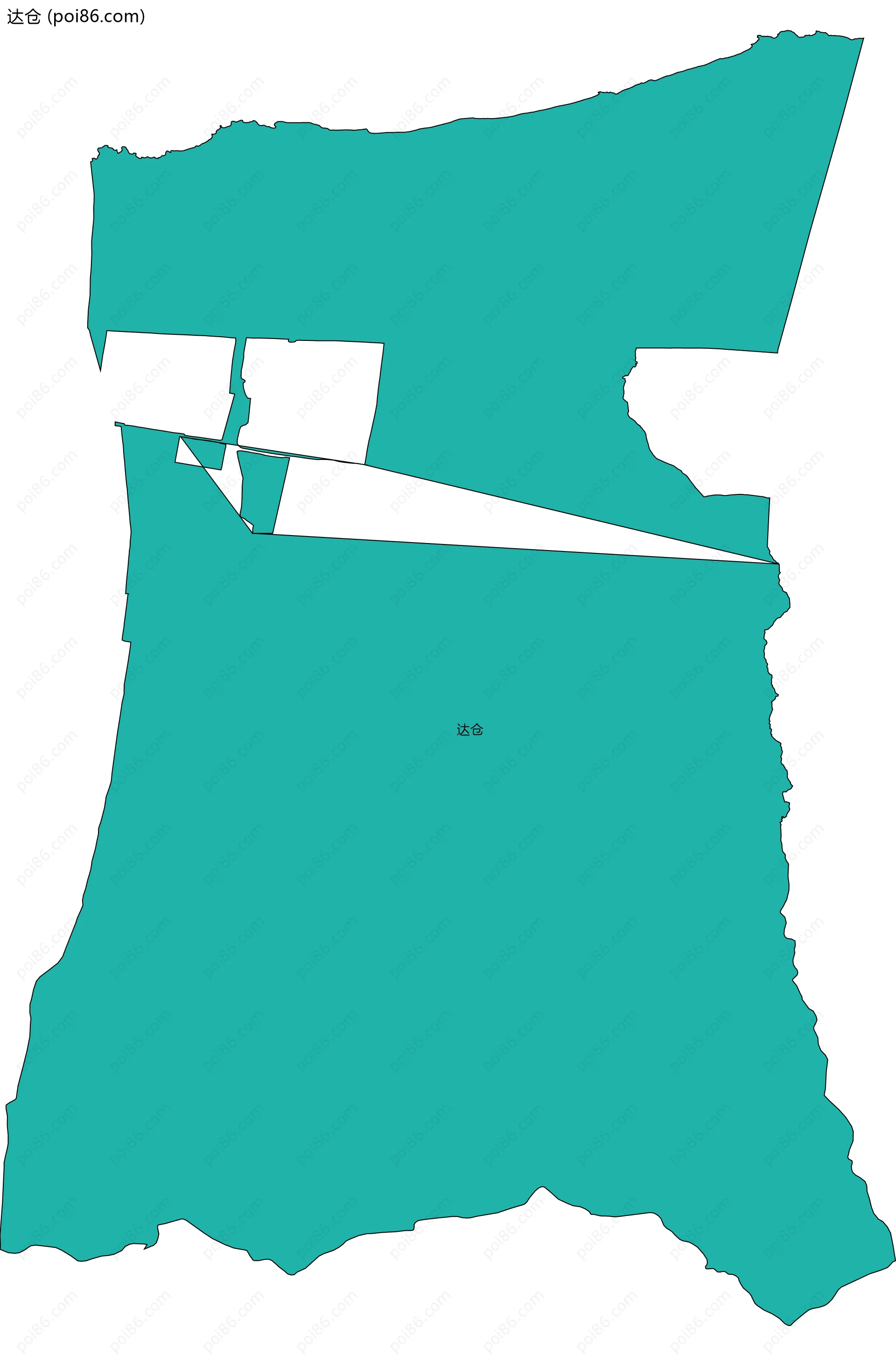 达仓边界地图