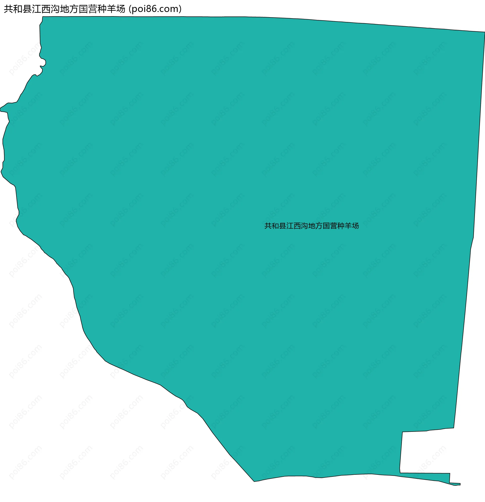 共和县江西沟地方国营种羊场边界地图