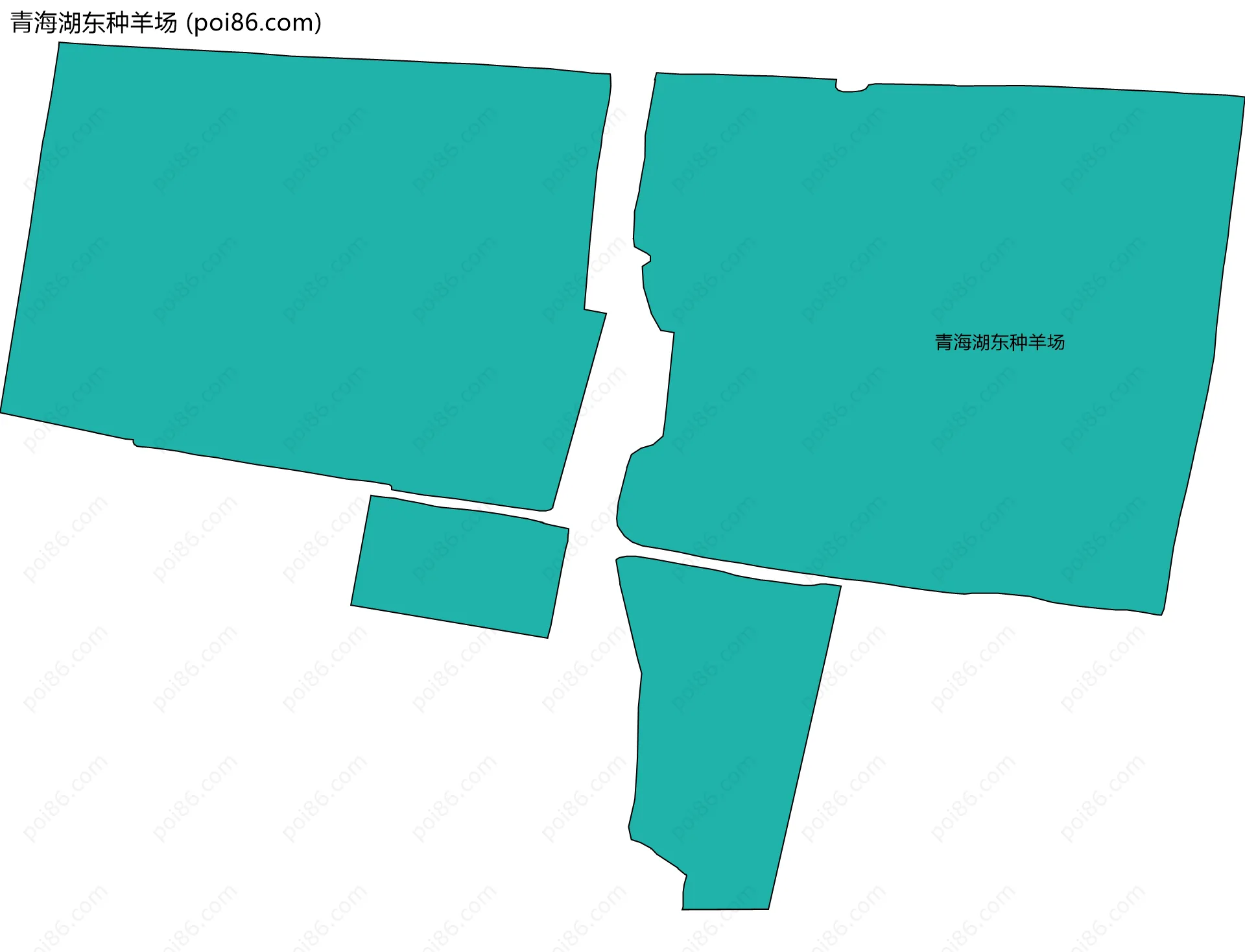 青海湖东种羊场边界地图