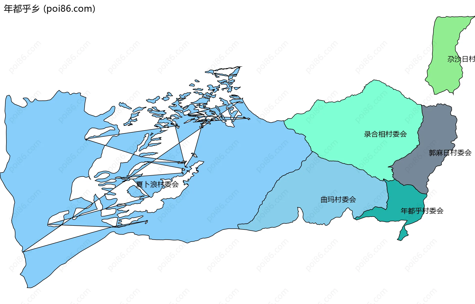 年都乎乡边界地图(五级行政区划)